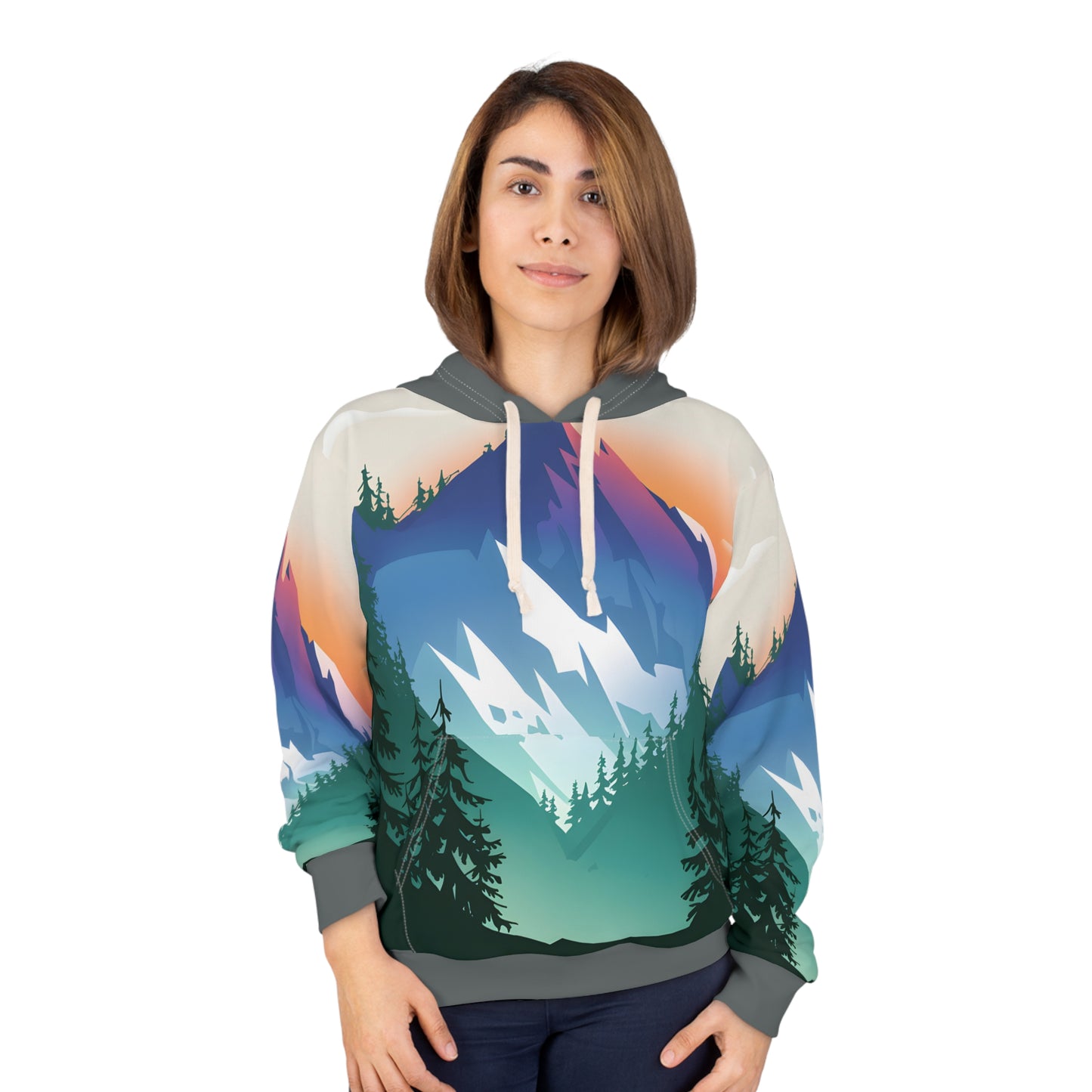 Drifting Summit All Over Print Pullover Hoodie for Outdoor Adventure Lovers