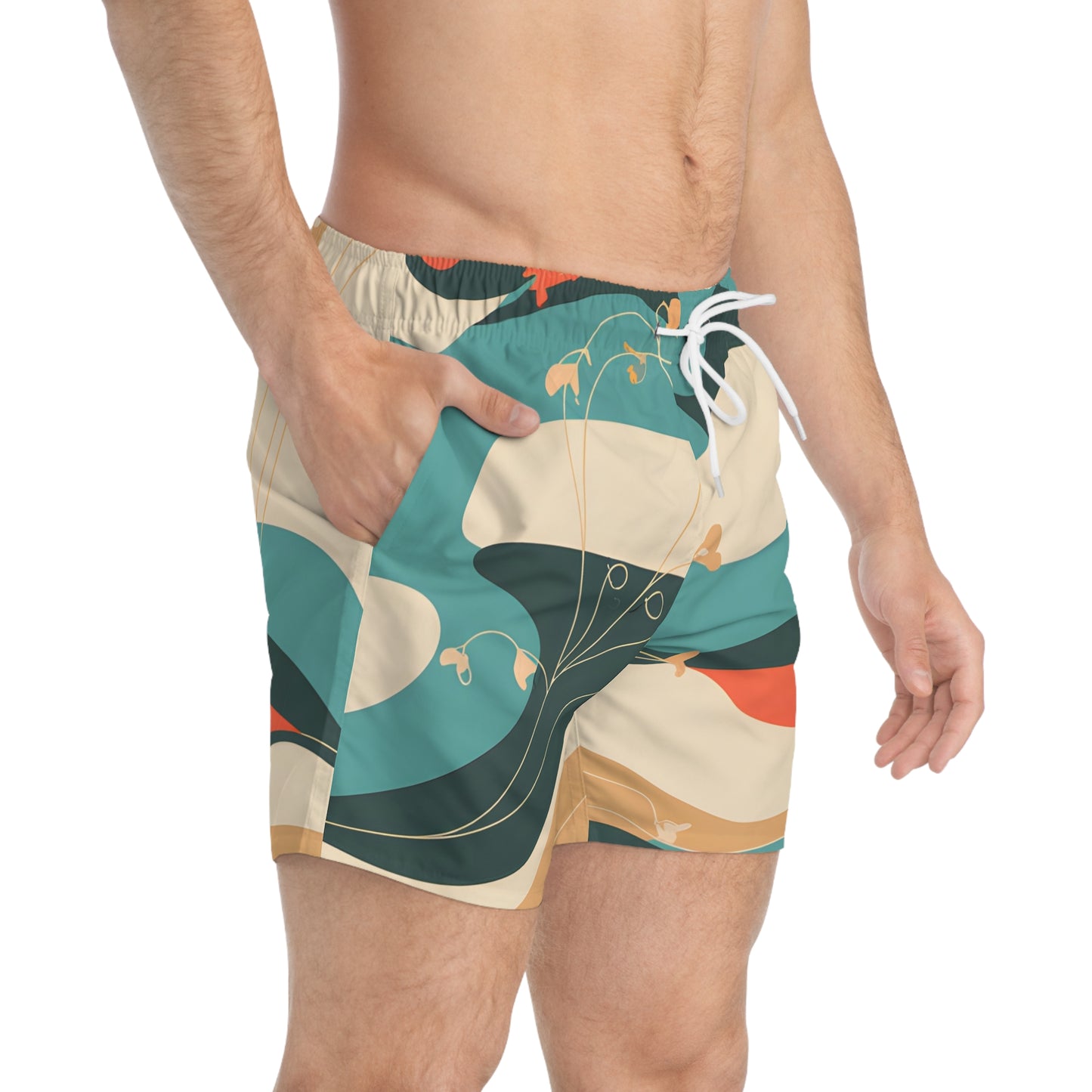 Saltwater Retro Men's Swim Trunks Stylish Summer Beach Wear Surf Quick Dry