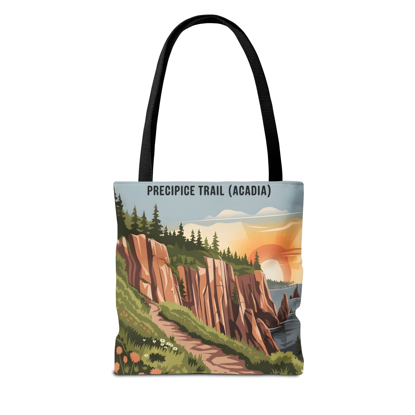 Precipice Trail Acadia National Park All Over Print Tote Bag Nature Design