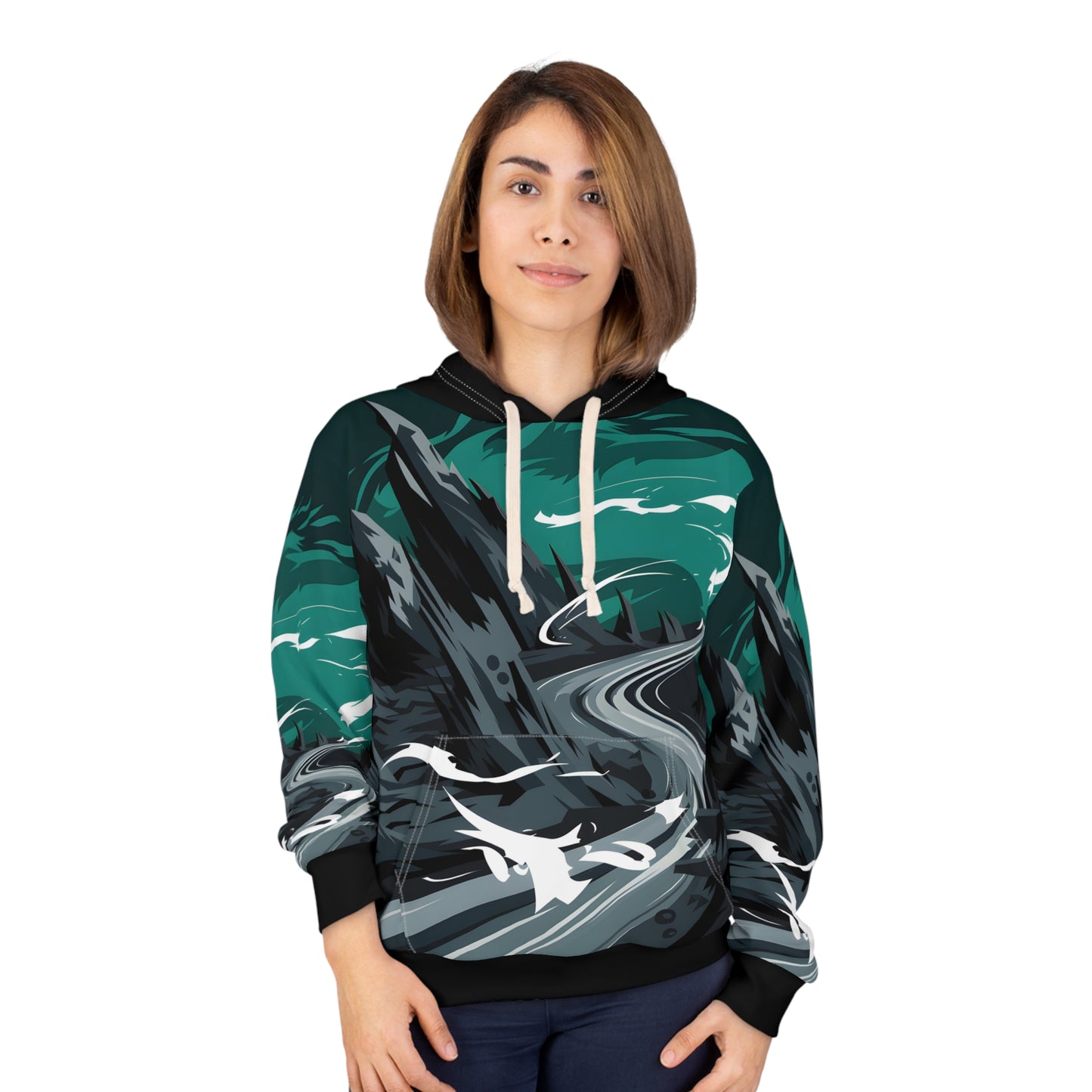 Obsidian Winds Hoodie All Over Print Unisex Outdoor Adventure Pullover Apparel