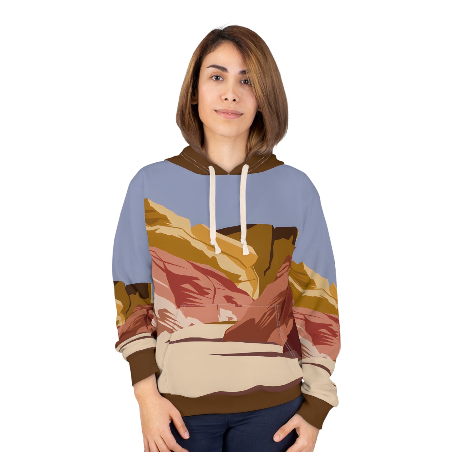 Twilight Canyon All Over Print Pullover Hoodie Outdoor Travel Apparel Unisex