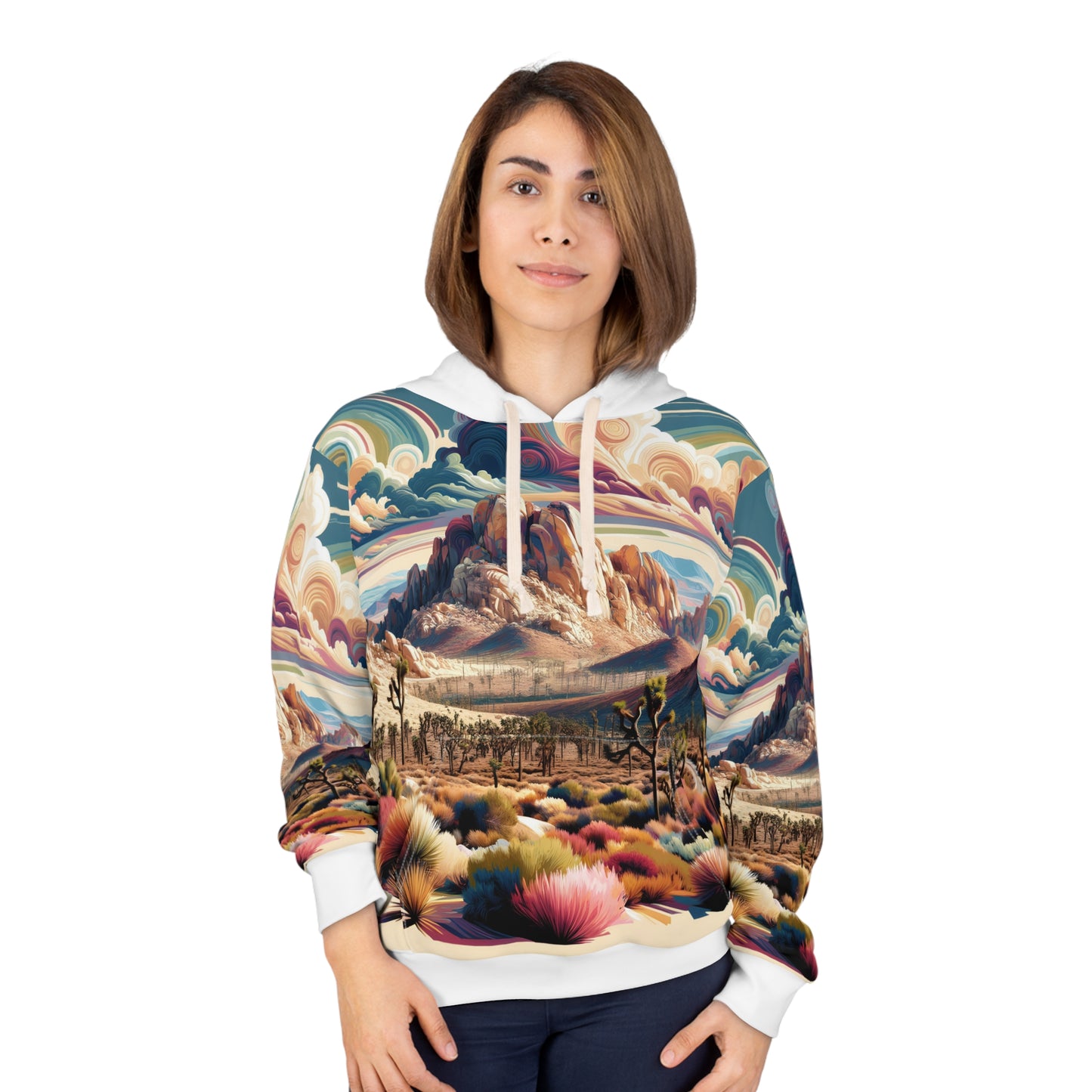 All-Over Print Hoodie Inspired by Joshua Tree National Park Scenery