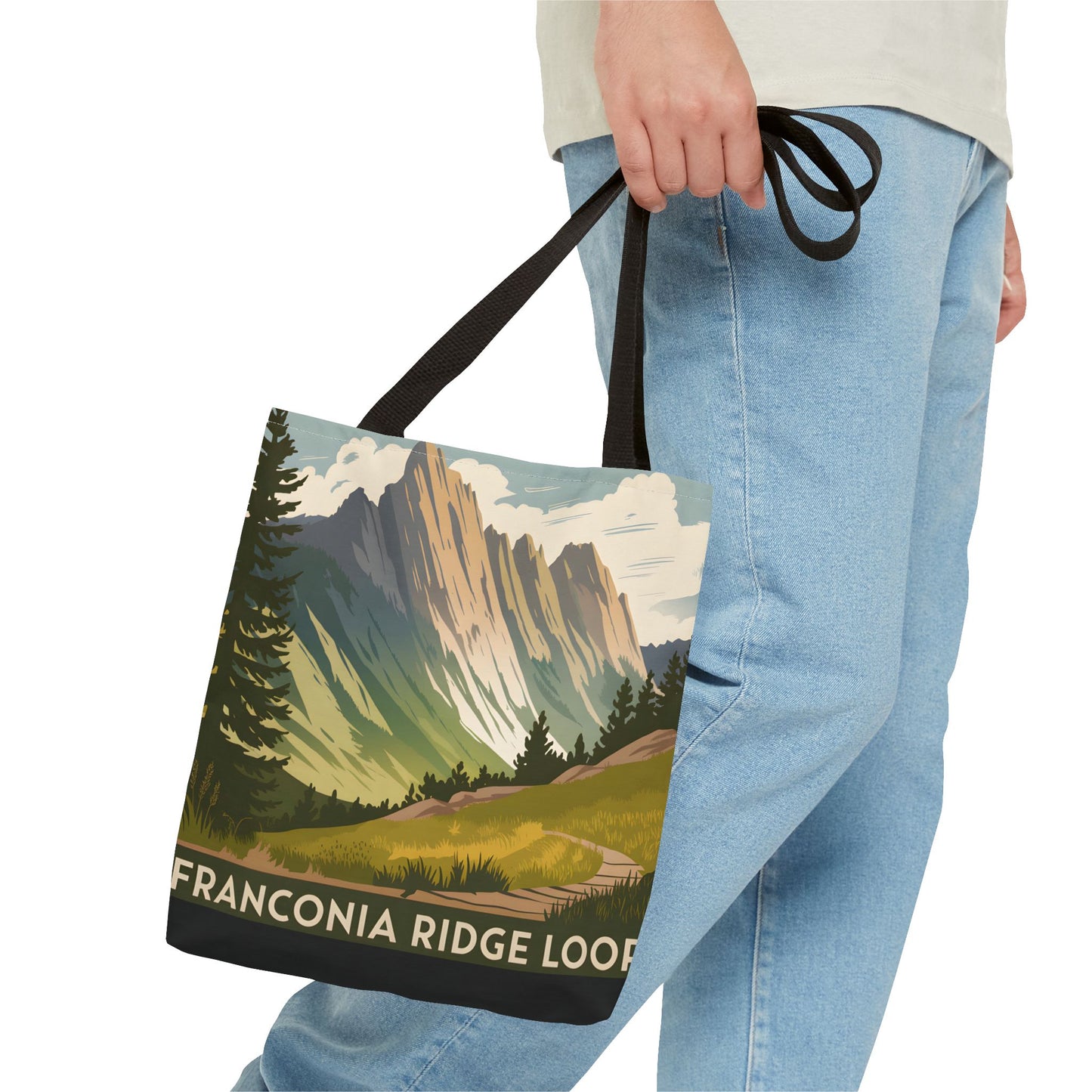 Franconia Ridge Loop Tote Bag New Hampshire Mountain Landscape All Over Print