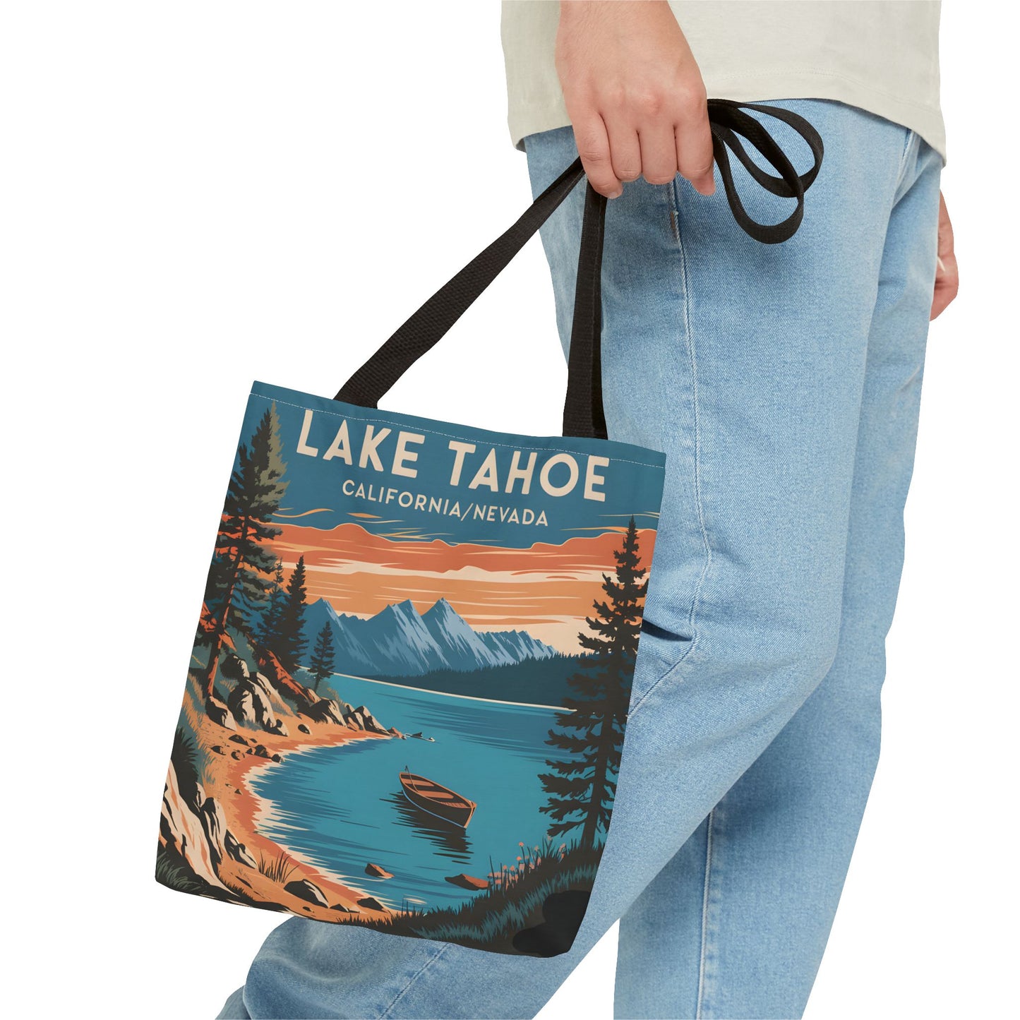Lake Tahoe California Nevada All Over Print Tote Bag Outdoor Adventure Gift