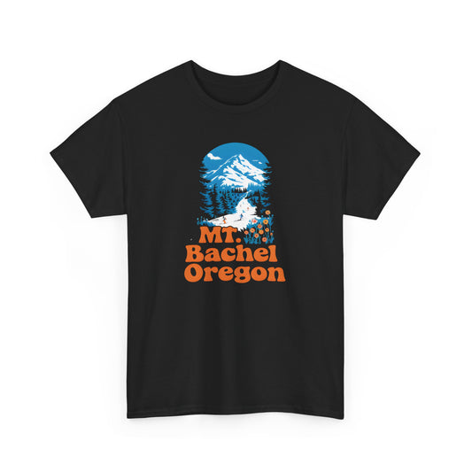 Mt Bachelor Oregon T-Shirt Vintage Skiing Graphic Tee Outdoorsy Apparel