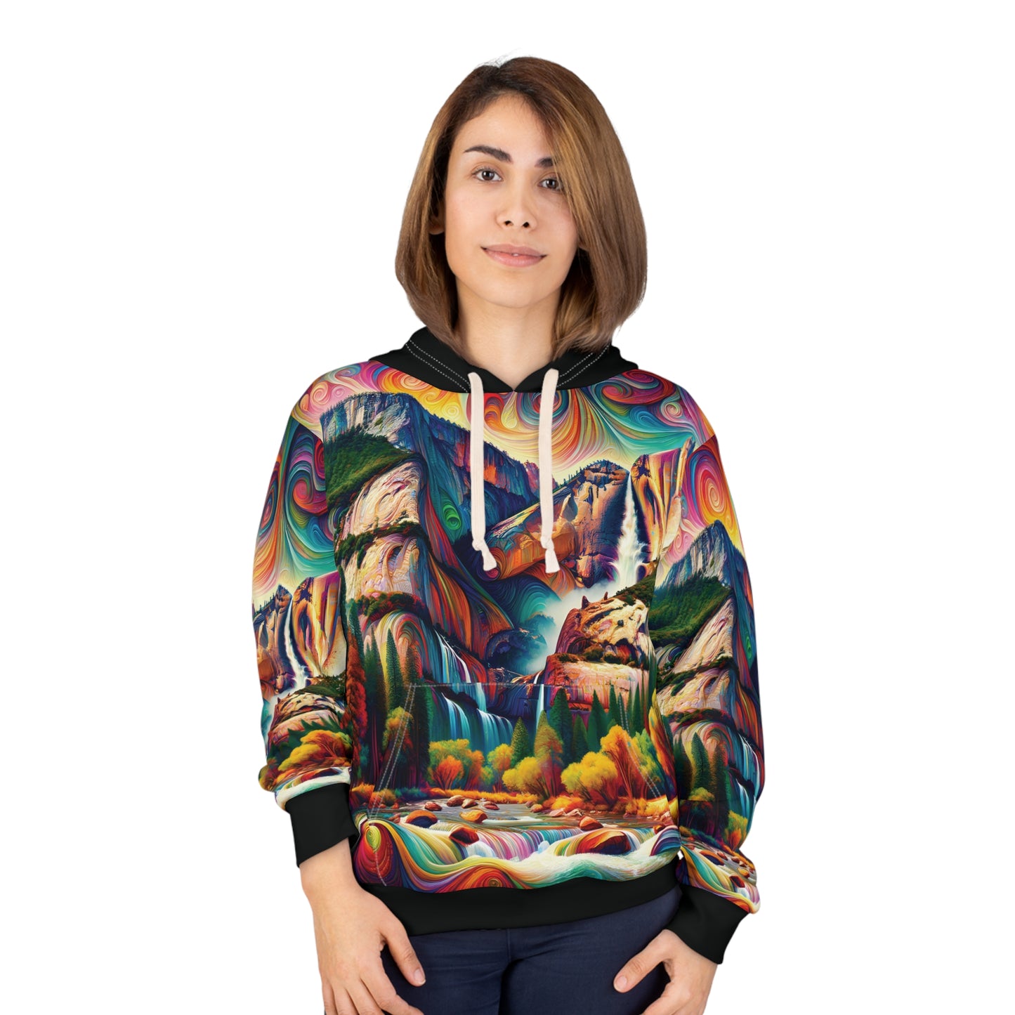Yosemite Hoodie All Over Print National Park Sweatshirt Hiking Nature Gift