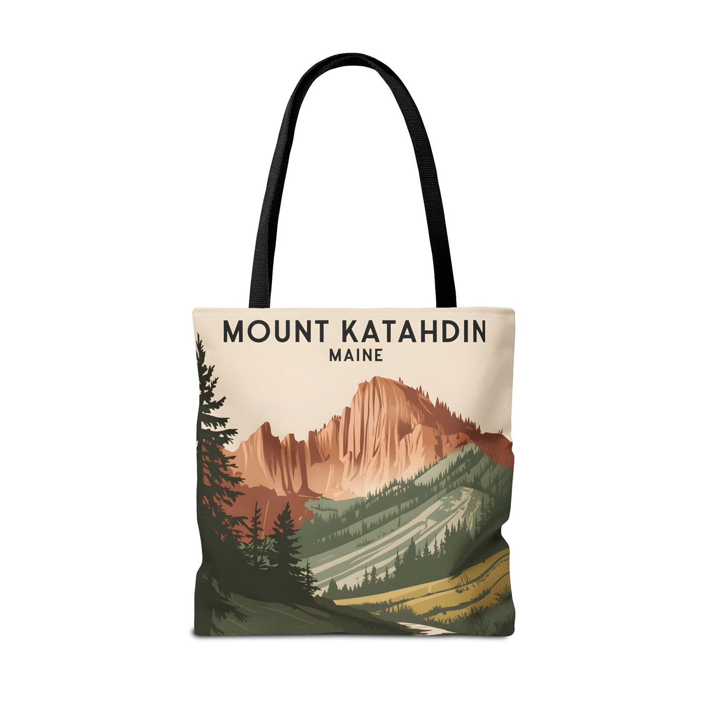 Mount Katahdin Maine All Over Print Tote Bag Hiking Nature Scene Lover Apparel