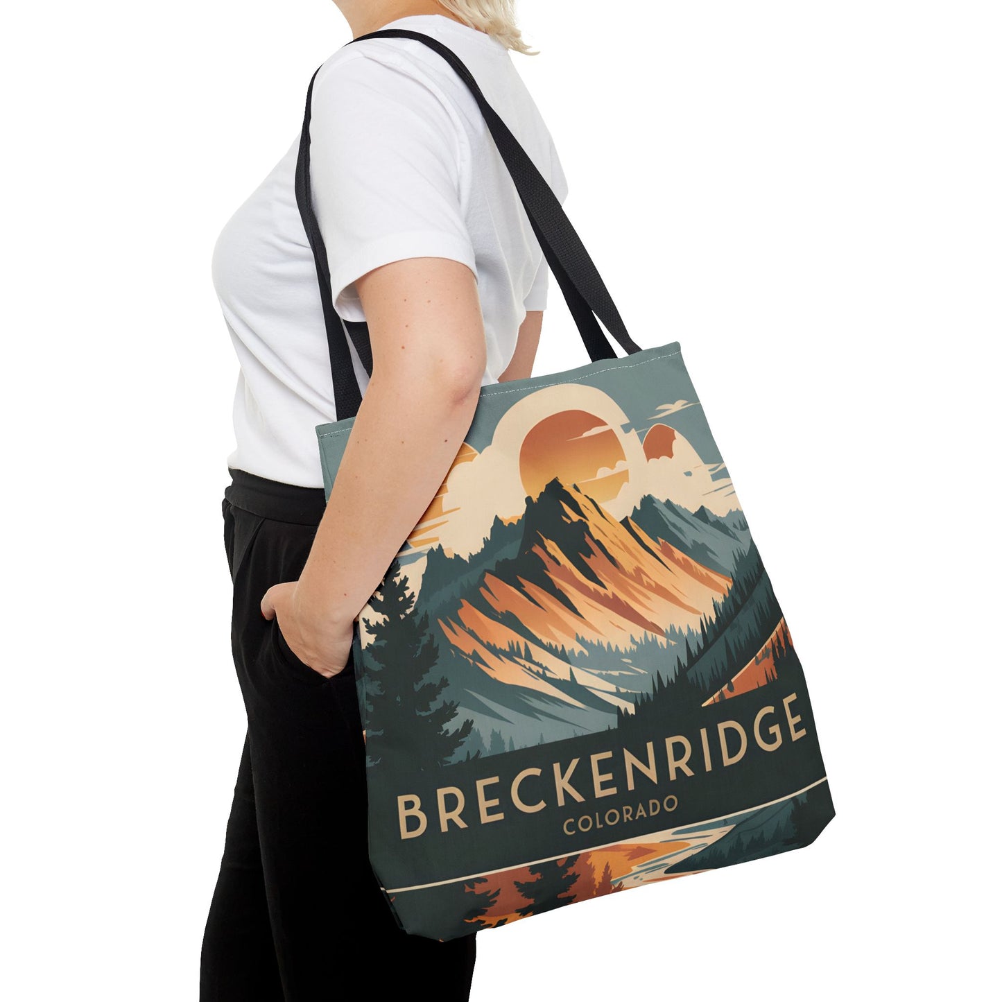 Breckenridge Colorado All Over Print Tote Bag Mountain Landscape Design Art