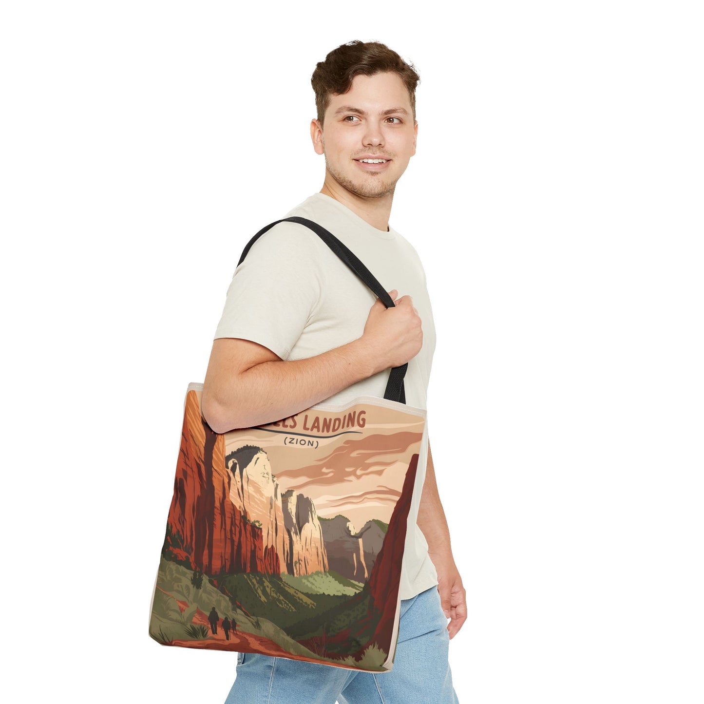 Angels Landing Zion National Park All Over Print Tote Bag Hiking Gift Apparel