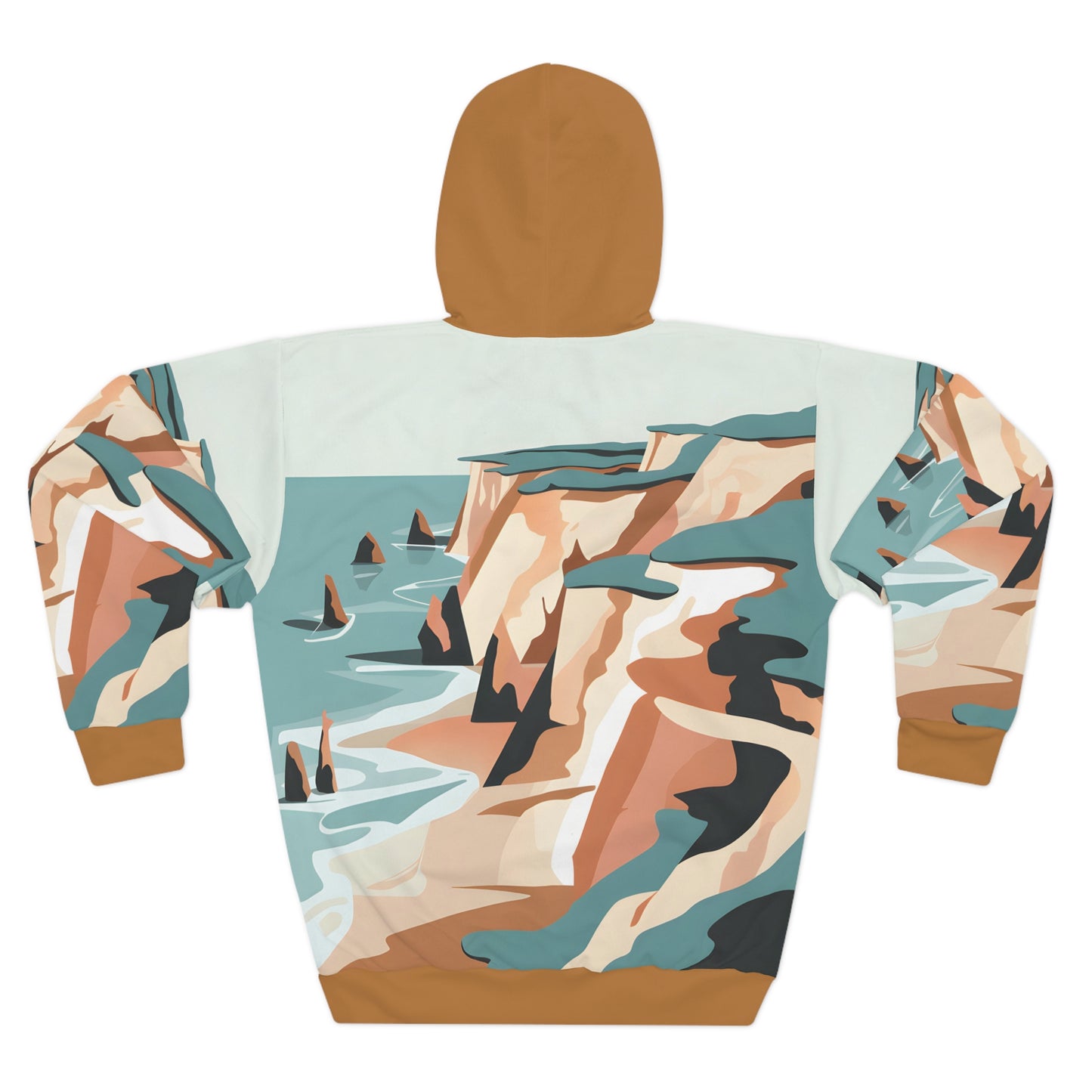 Ethereal Bluffs All-Over Print Hoodie Outdoor Travel Apparel Casual Wear Unisex