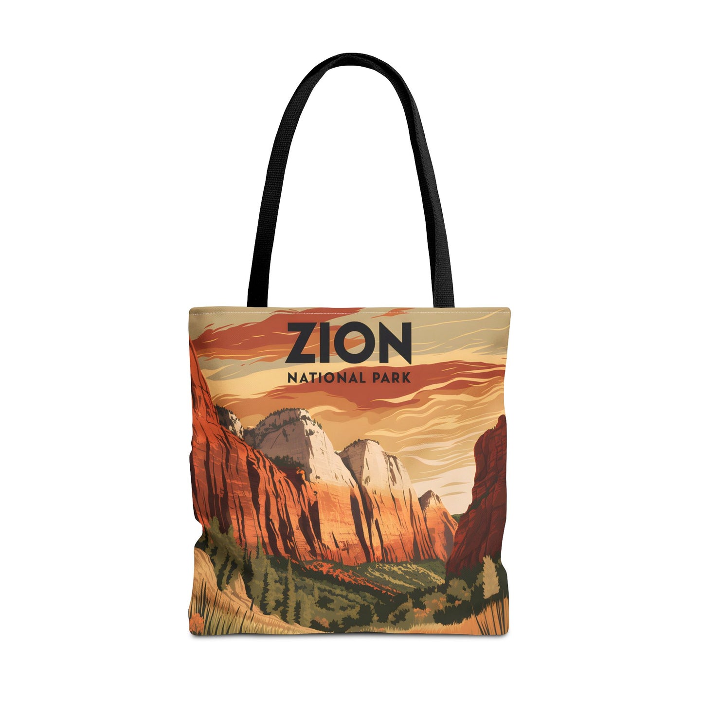 Zion National Park All Over Print Tote Bag Nature Landscape Travel Gift Apparel