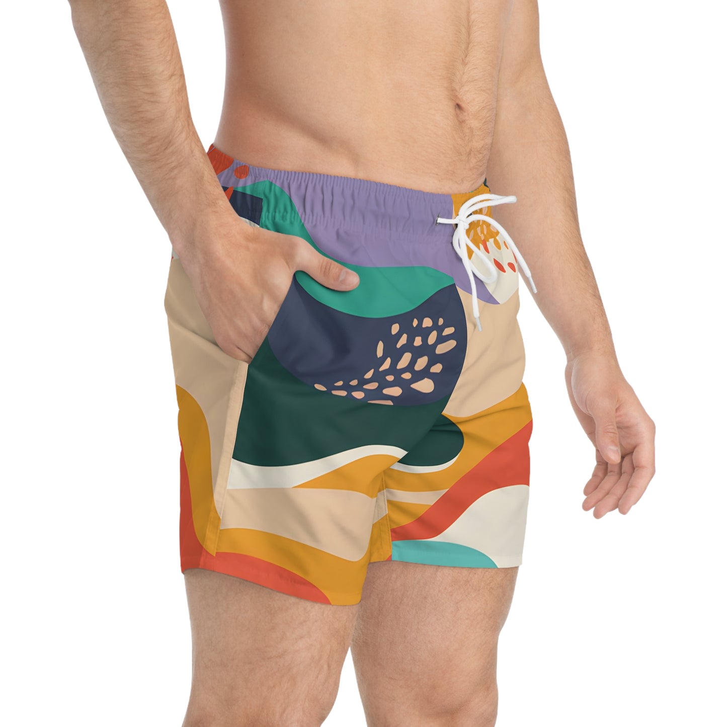 Palm Tide Mens Swim Trunks Beachwear Summer Fashion Quick Dry