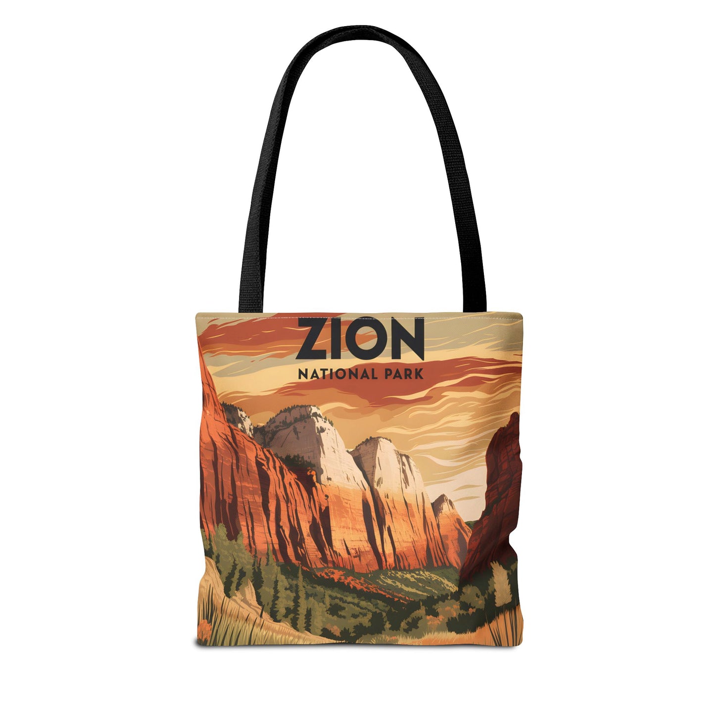 Zion National Park All Over Print Tote Bag Nature Landscape Travel Gift Apparel