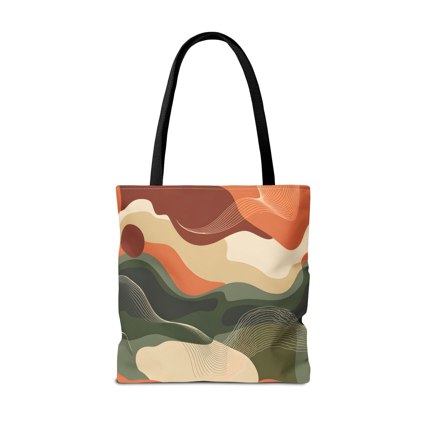 Earthline Tote Bag Abstract Canvas Eco Shopper Reusable Stylish Nature Handbag
