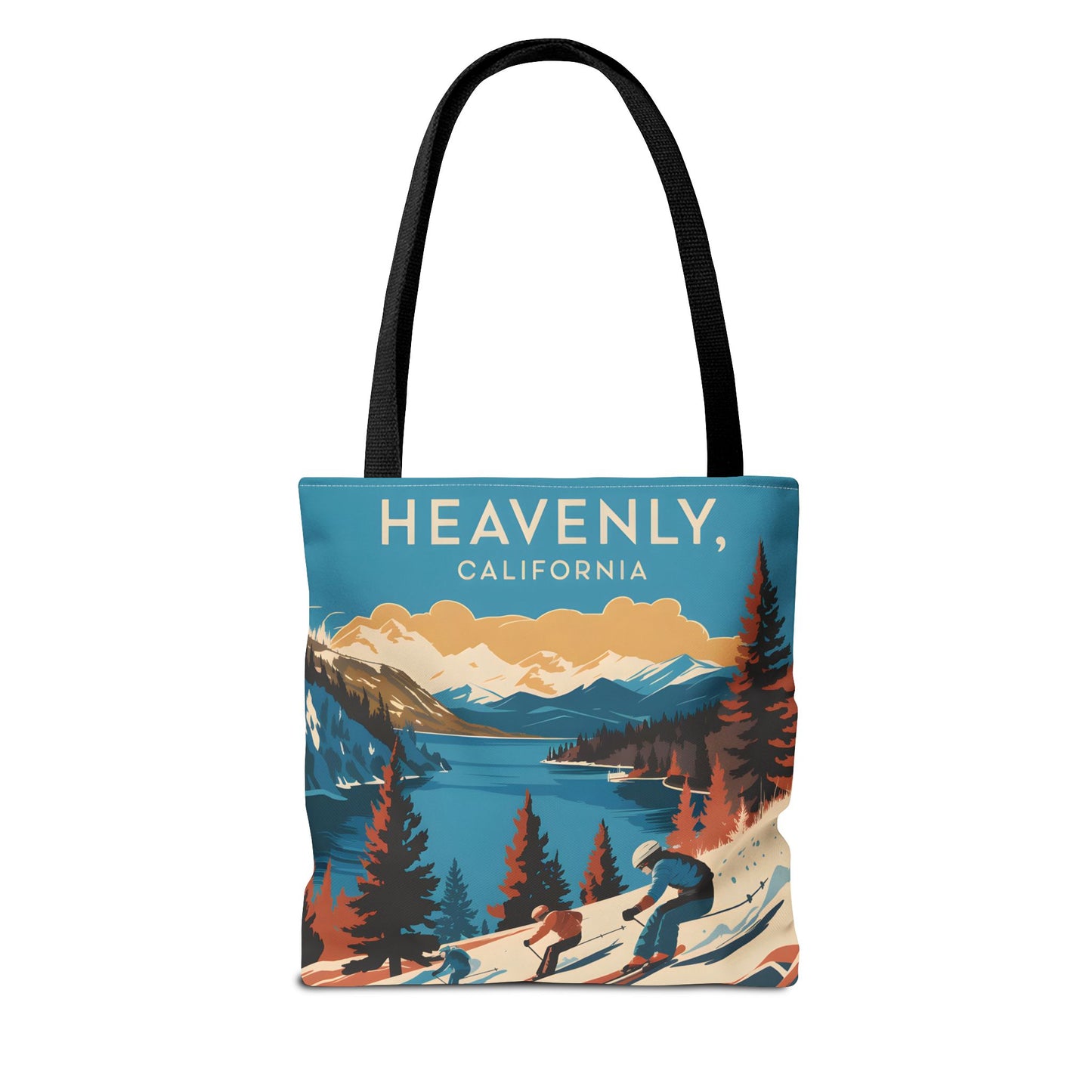 Heavenly Tote Bag All Over Print California Ski Resort Lake Mountain Travel