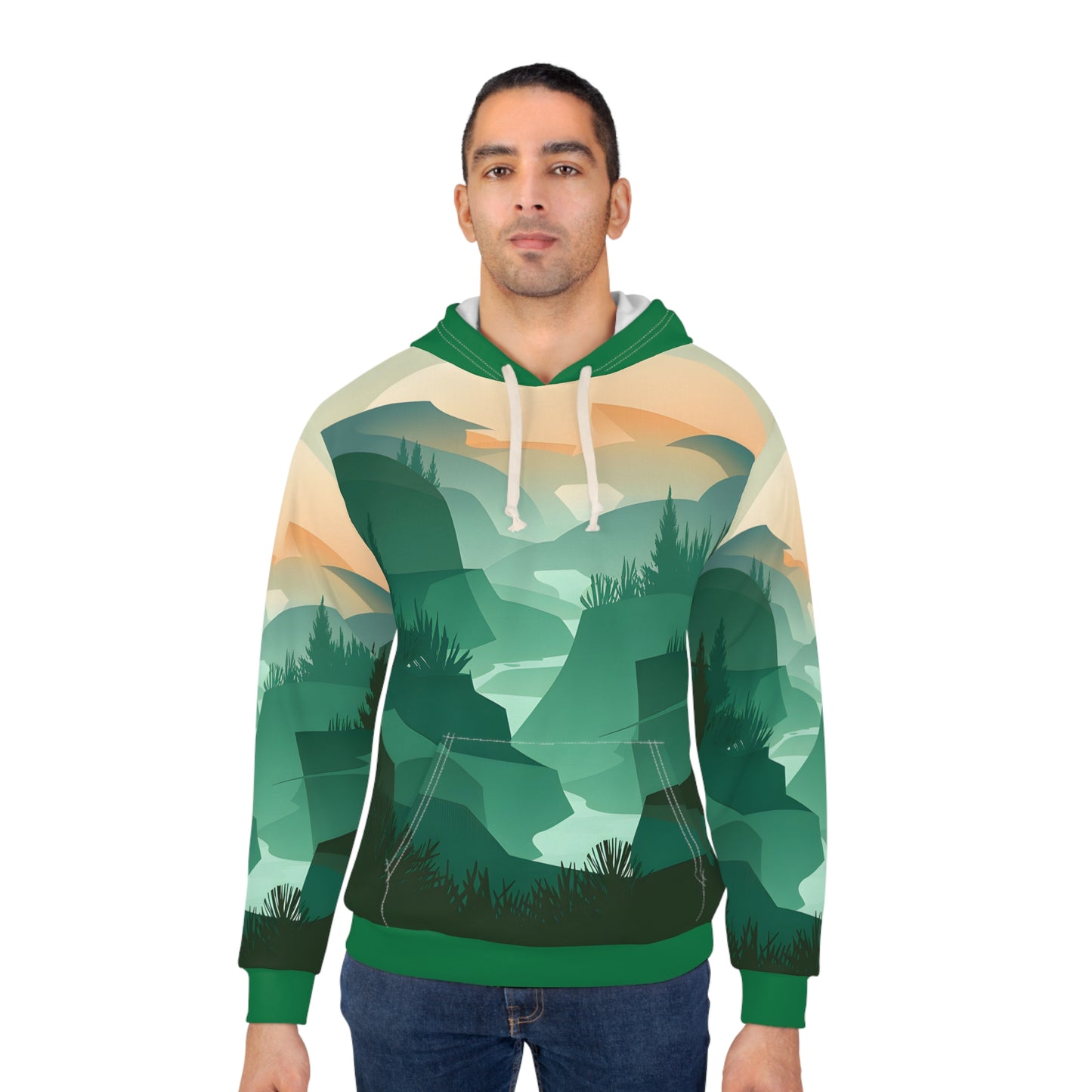 Lush Range All Over Print Hoodie Travel Outdoor Apparel National Parks Nature