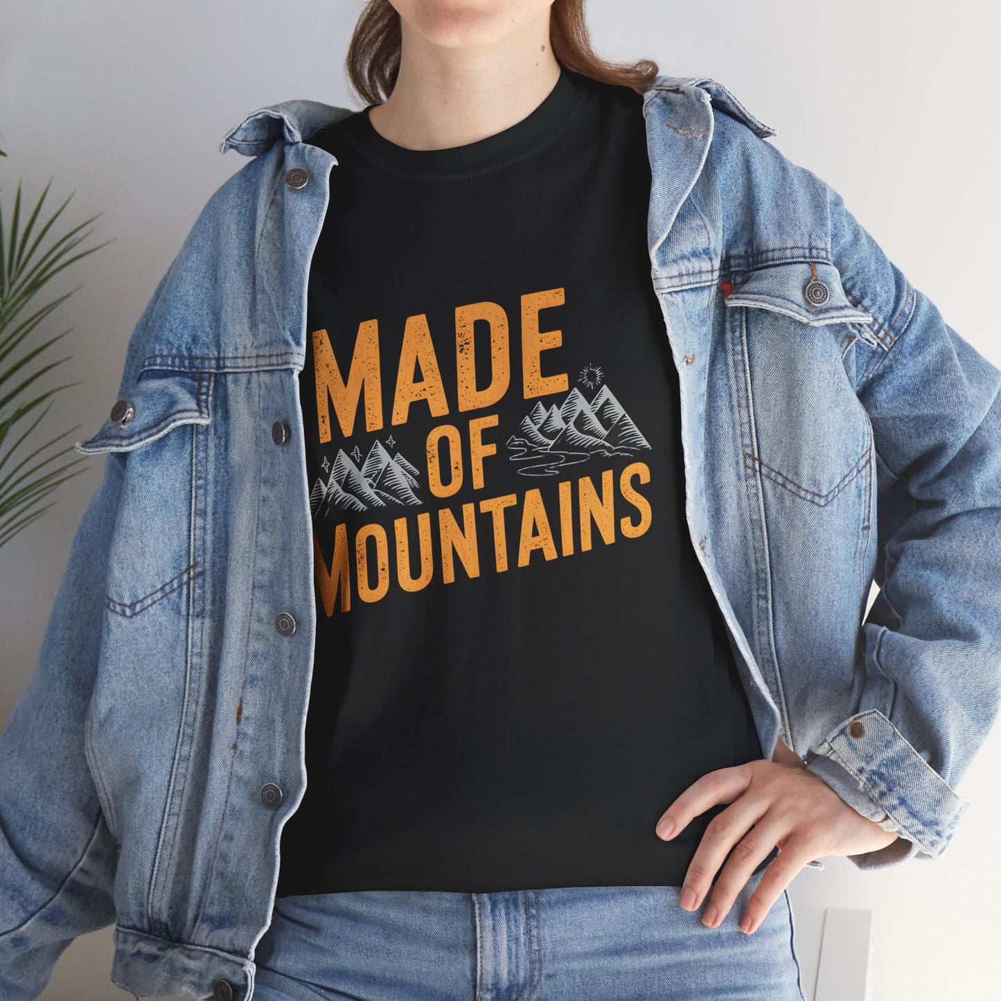 Made of Mountains T-Shirt Hiking Nature Outdoor Adventure Graphic Tee Unisex