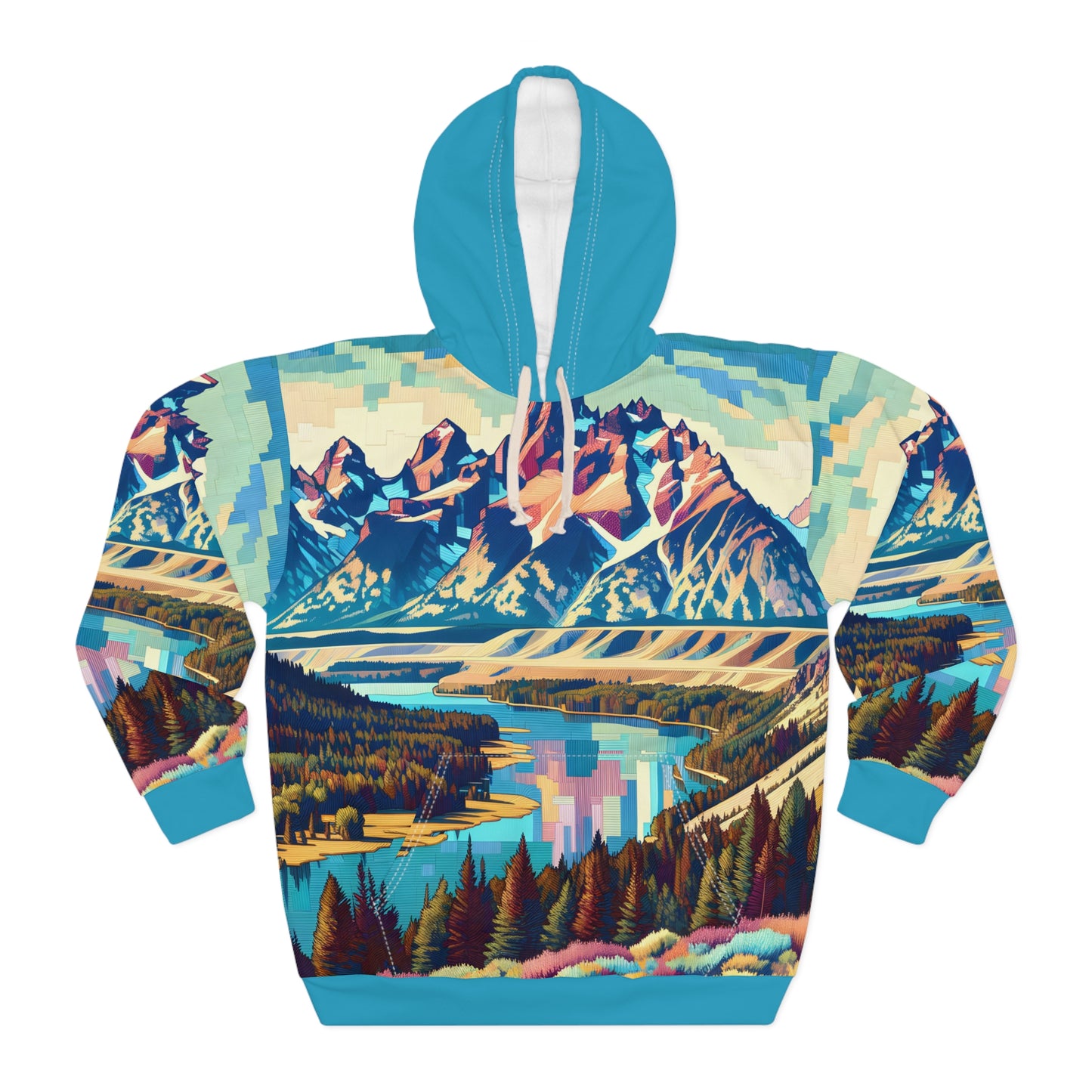 Grand Teton National Park Hoodie All-Over Print Scenic Mountain Landscape