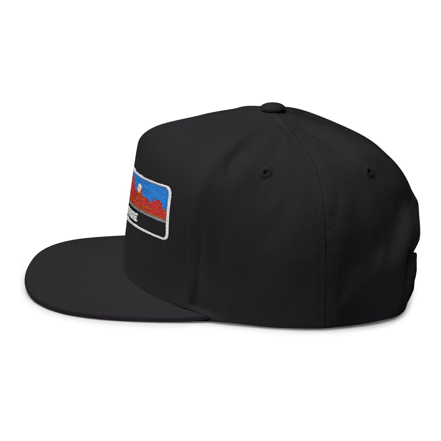 Valley of Fire Embroidered Flat Bill Cap Outdoor Adventure Hat