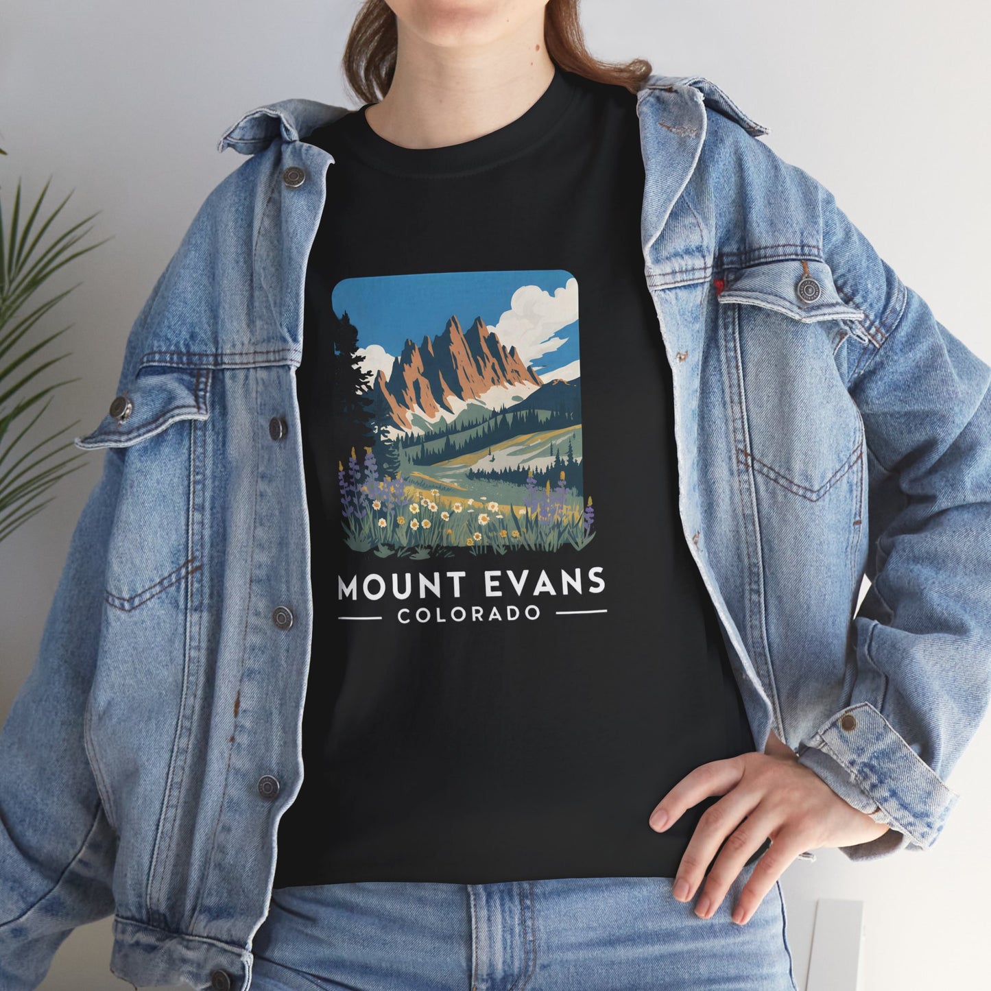 Mount Evans Colorado T-Shirt Scenic Mountain Nature Hiking Graphic Tee