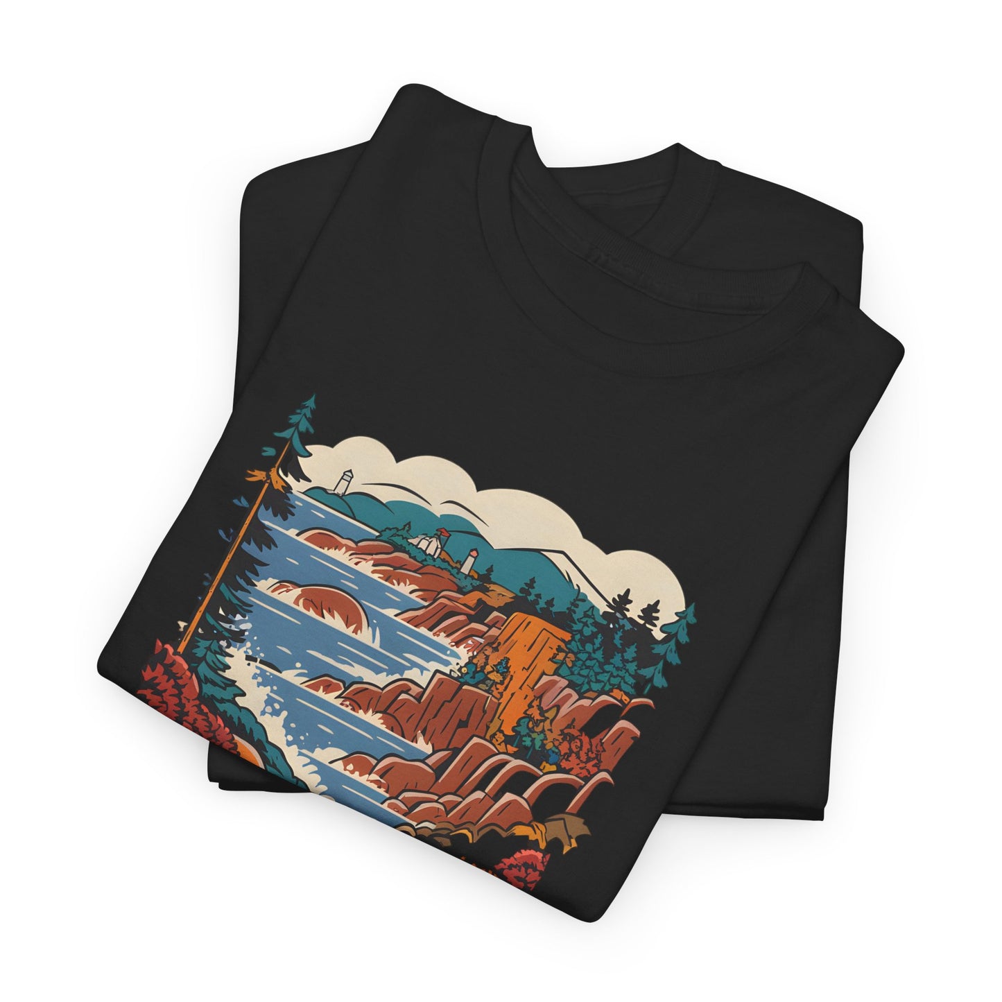 Acadia National Park Graphic T-Shirt Vintage Style Outdoor Adventure Apparel