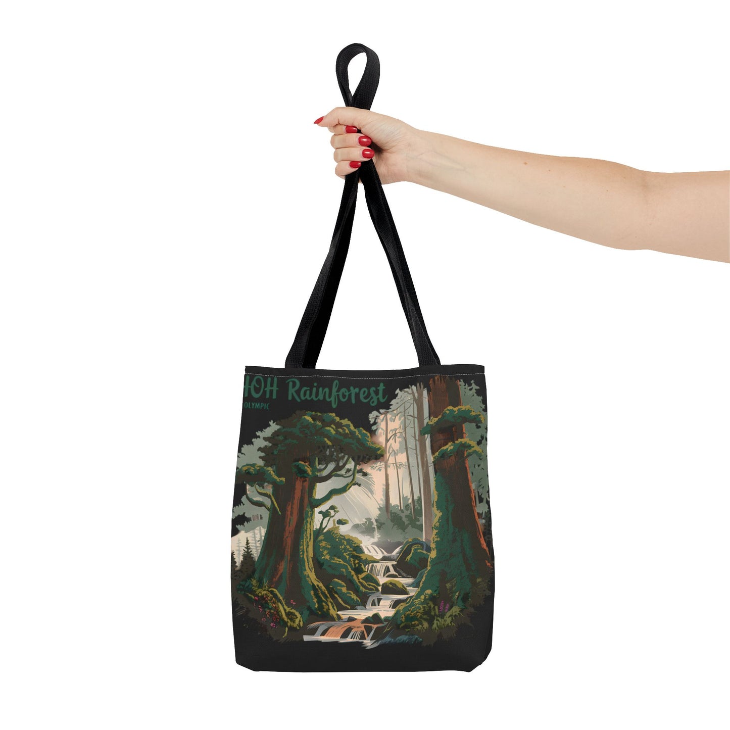 Hoh Rainforest Trail Tote Bag All Over Print Olympic National Park Nature Gift