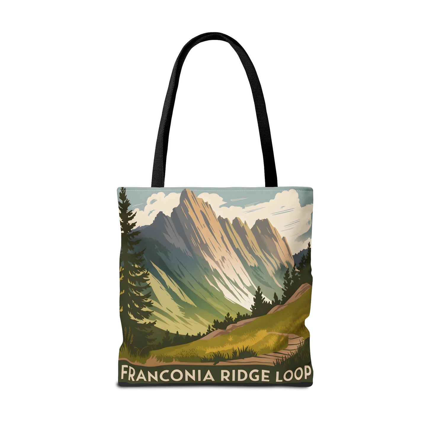 Franconia Ridge Loop Tote Bag New Hampshire Mountain Landscape All Over Print