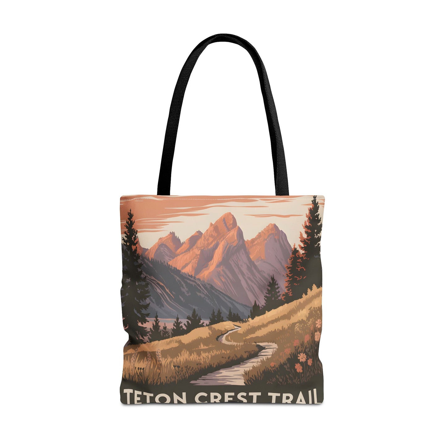 Teton Crest Trail Tote Bag All Over Print Scenic Mountain Hiking Nature Travel