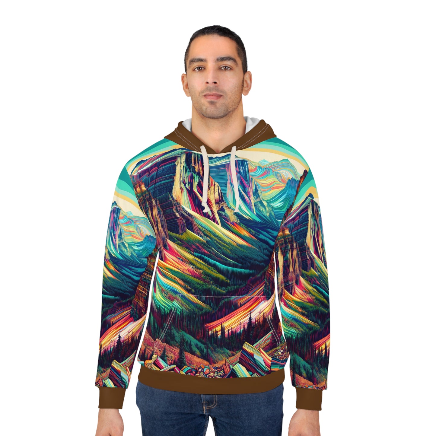Highline Trail All Over Print Hoodie Outdoor Apparel Travelers Adventure Lovers