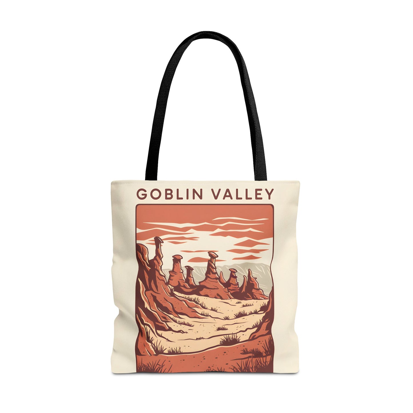 Goblin Valley All Over Print Tote Bag Unique Desert Landscape Design Apparel