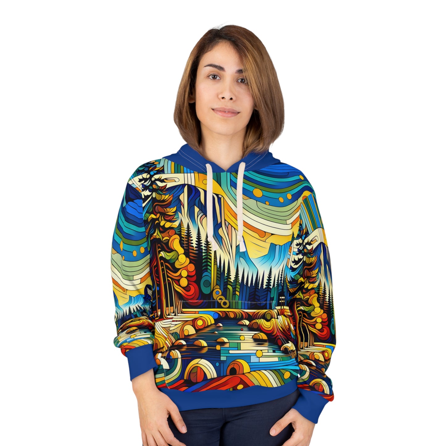 All-Over Print Hoodie featuring Yosemite National Park Scenic Design