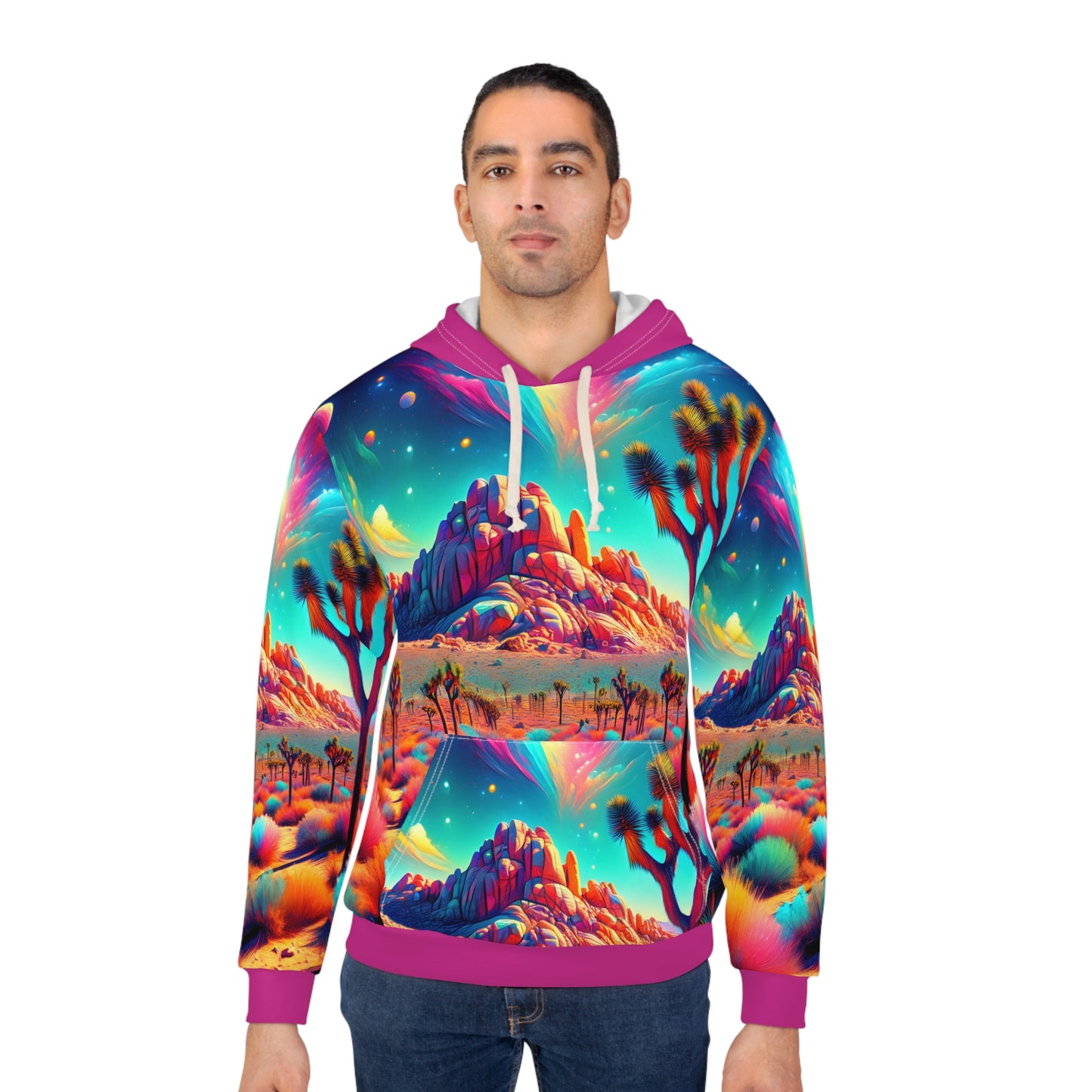 Joshua Tree National Park Hoodie AOP Vibrant Artistic Adventure Pullover