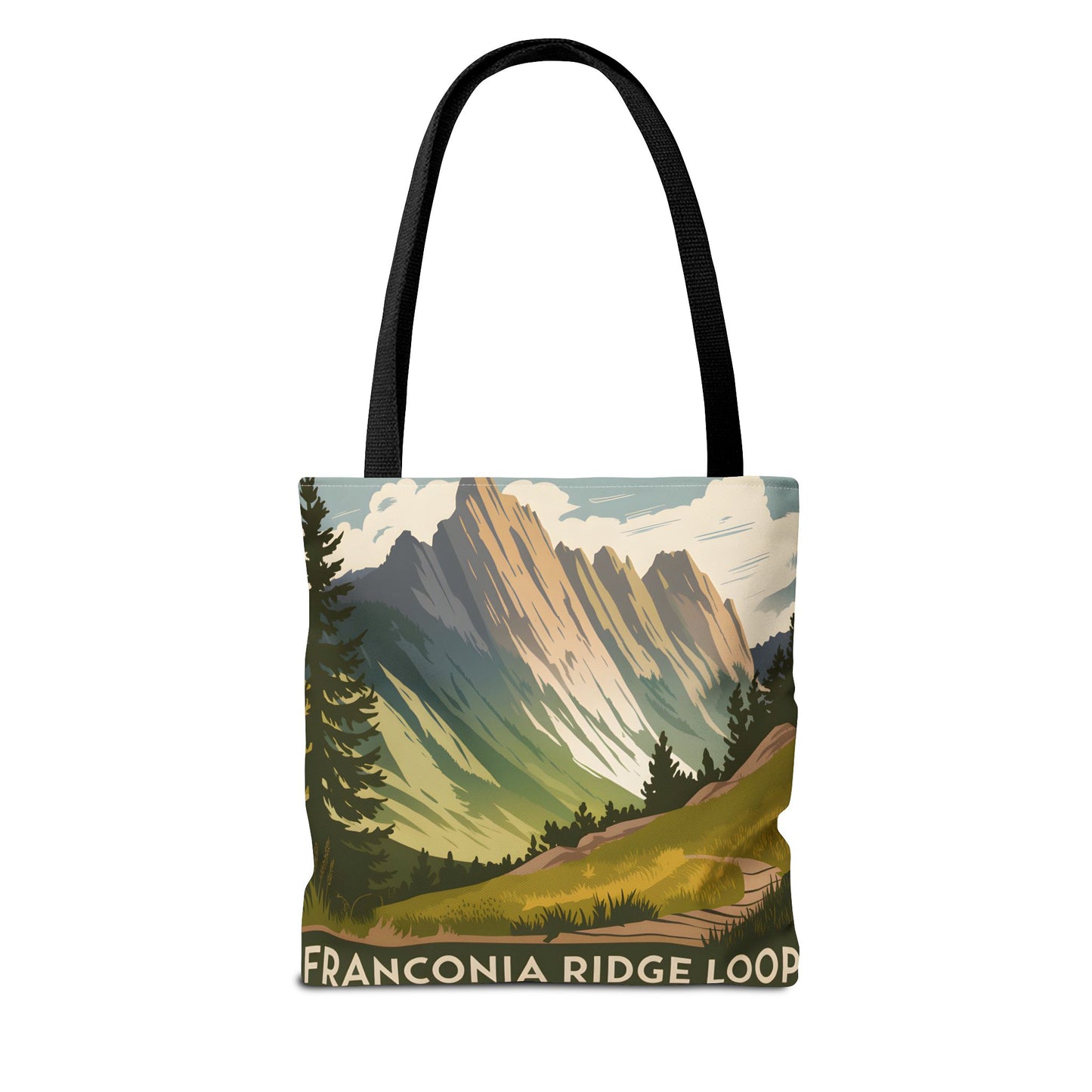 Franconia Ridge Loop Tote Bag New Hampshire Mountain Landscape All Over Print