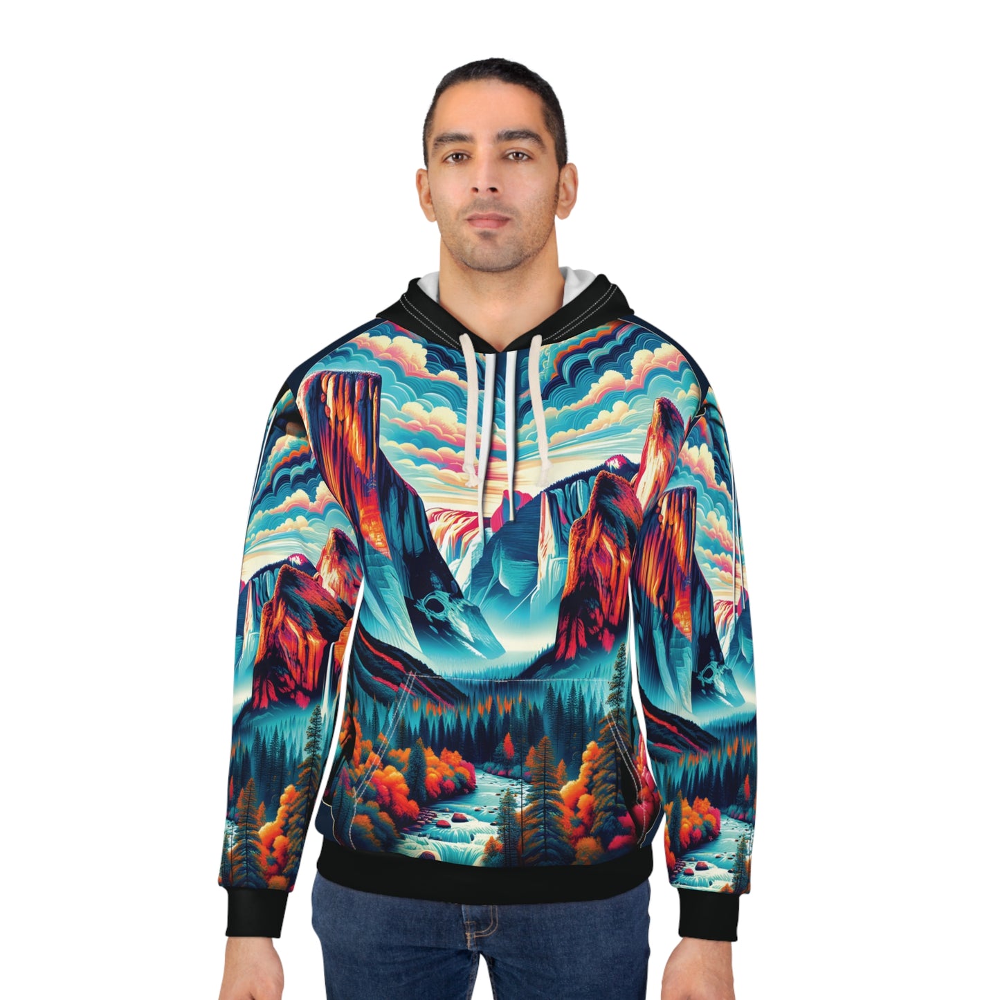 Yosemite Valley National Park All Over Print Hoodie Outdoors Adventure Apparel