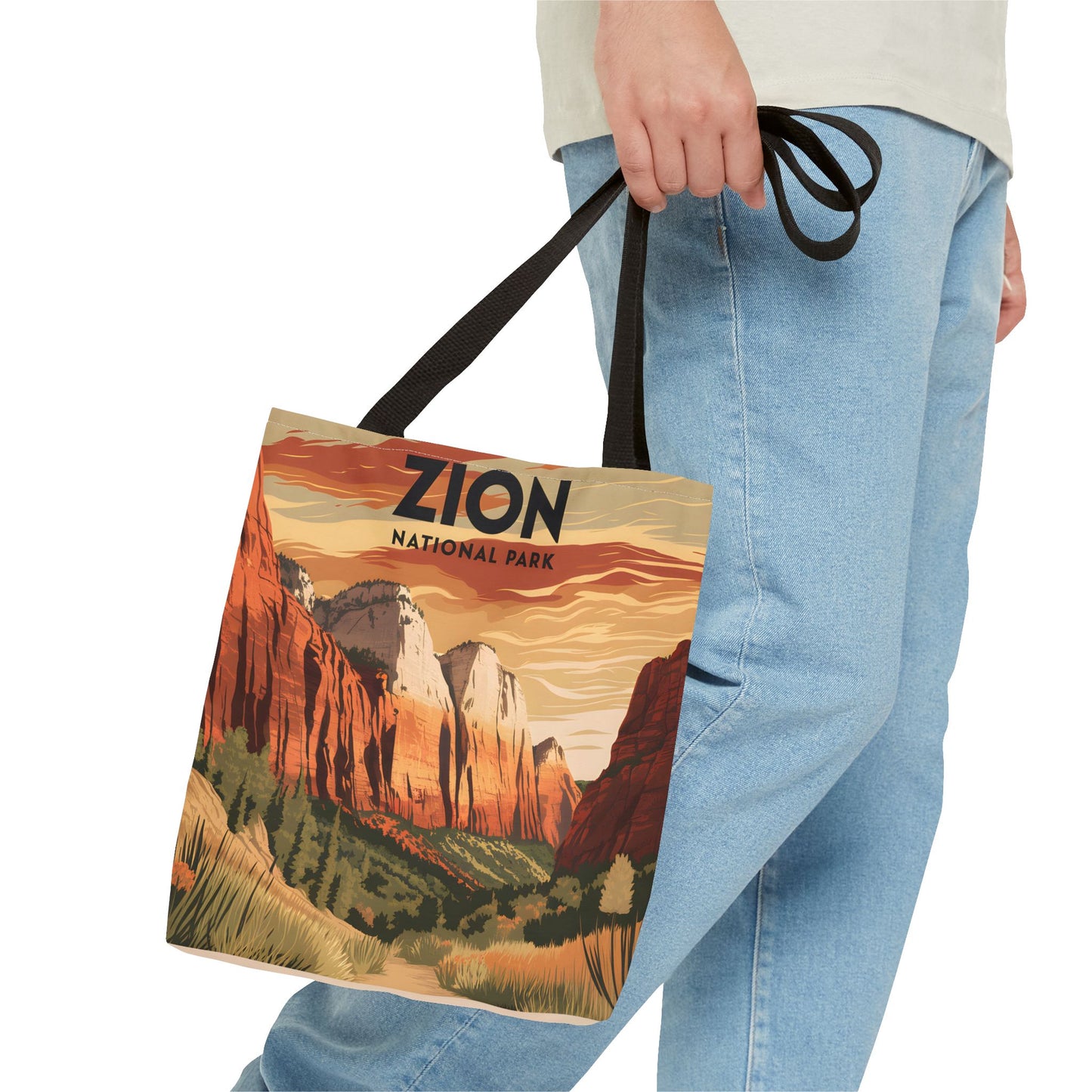 Zion National Park All Over Print Tote Bag Nature Landscape Travel Gift Apparel