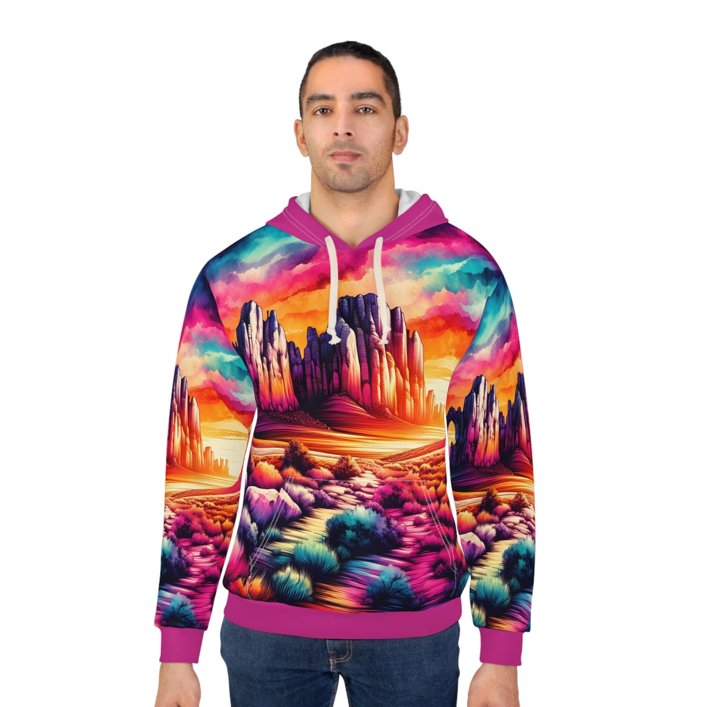 Owyhee Desert Hoodie All Over Print Vibrant Unisex Outdoor Travel Pullover