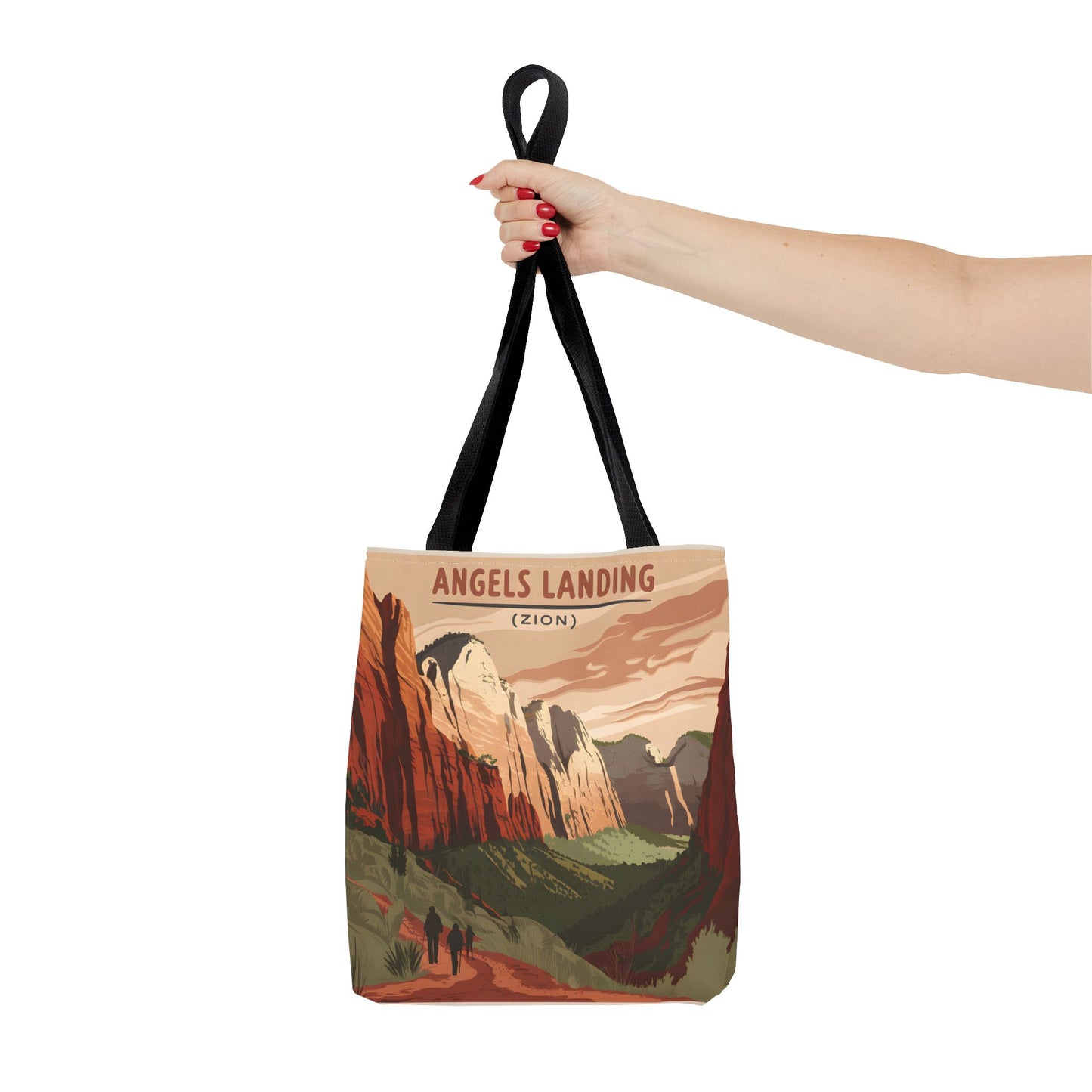 Angels Landing Zion National Park All Over Print Tote Bag Hiking Gift Apparel