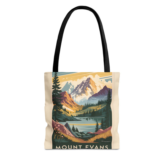 Mount Evans Colorado All Over Print Tote Bag Nature Scene Travel Gift Apparel