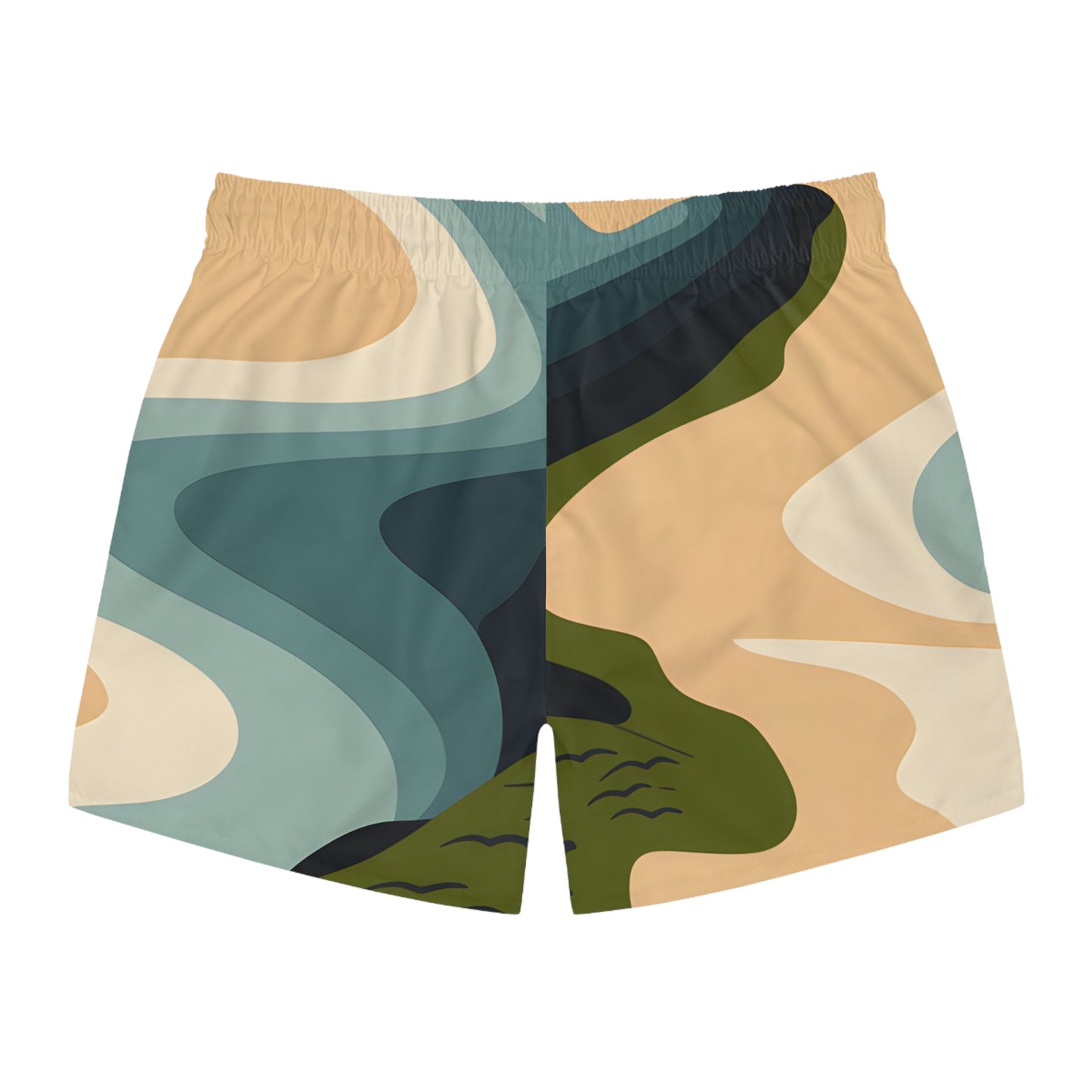 Cannon Beach Men's Swim Trunks Beachwear Summer Casual Swim Shorts Quick Dry