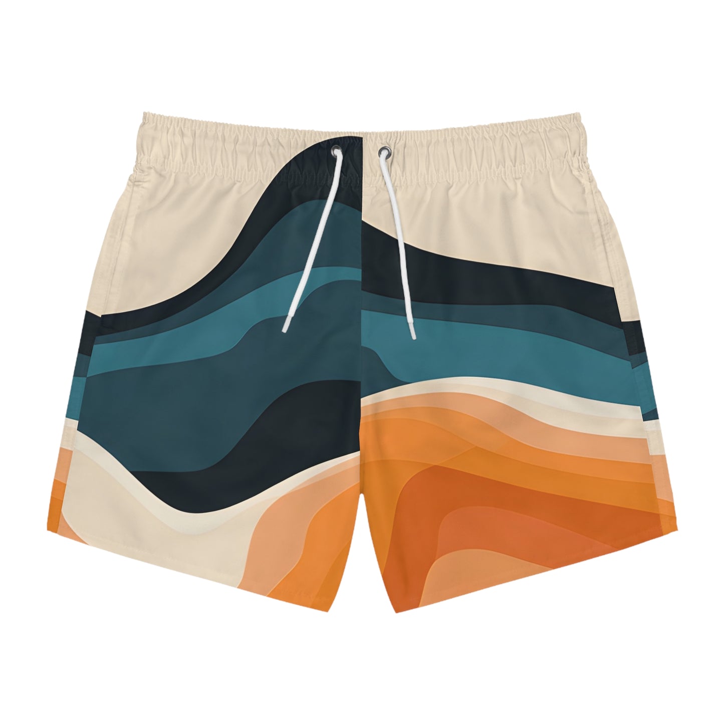 Sandy Horizon Men's Swim Trunks Beachwear Summer Style Quick Dry Athletic Surf