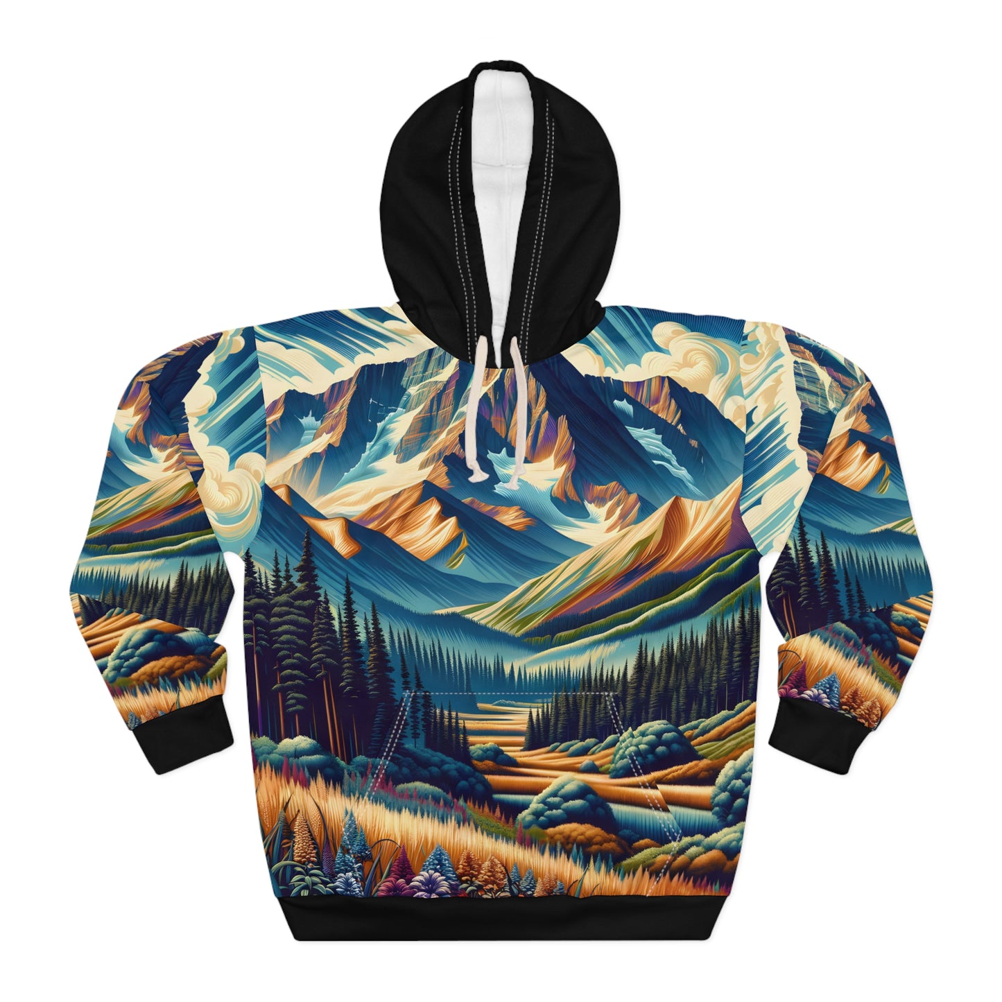 Pikes Peak Hoodie All Over Print Adventure Outdoor Apparel Travel Gear Warm