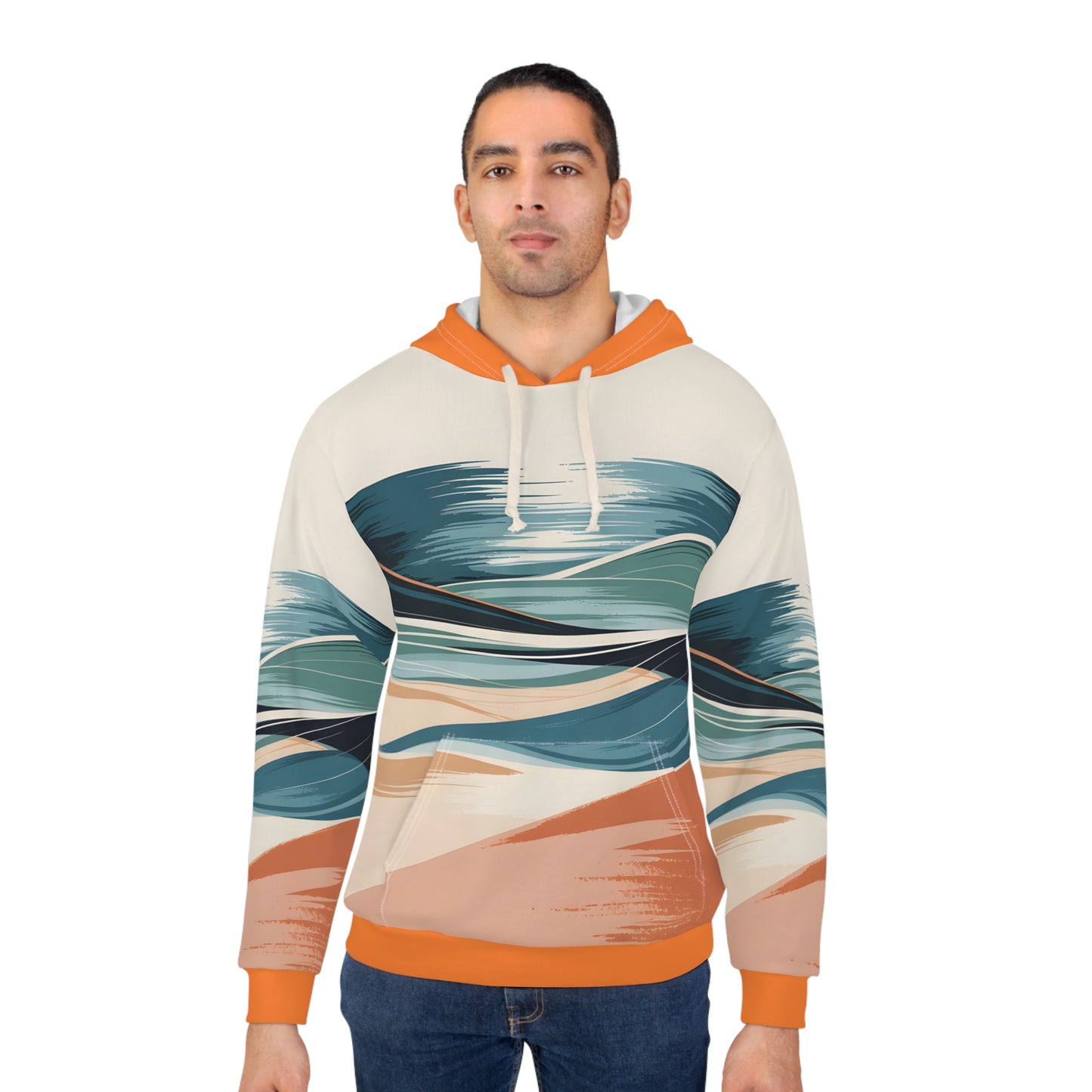 Ocean Horizon All-Over Print Hoodie Warm Travel and Outdoor Adventures Wear