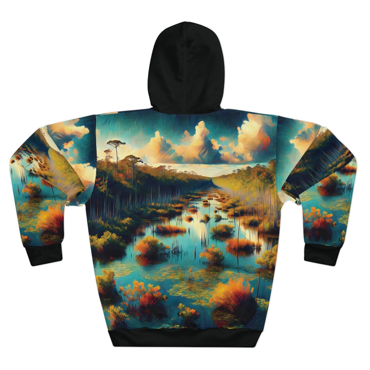 Everglades Hoodie All Over Print Pullover Wetlands Nature Flora Graphic Art