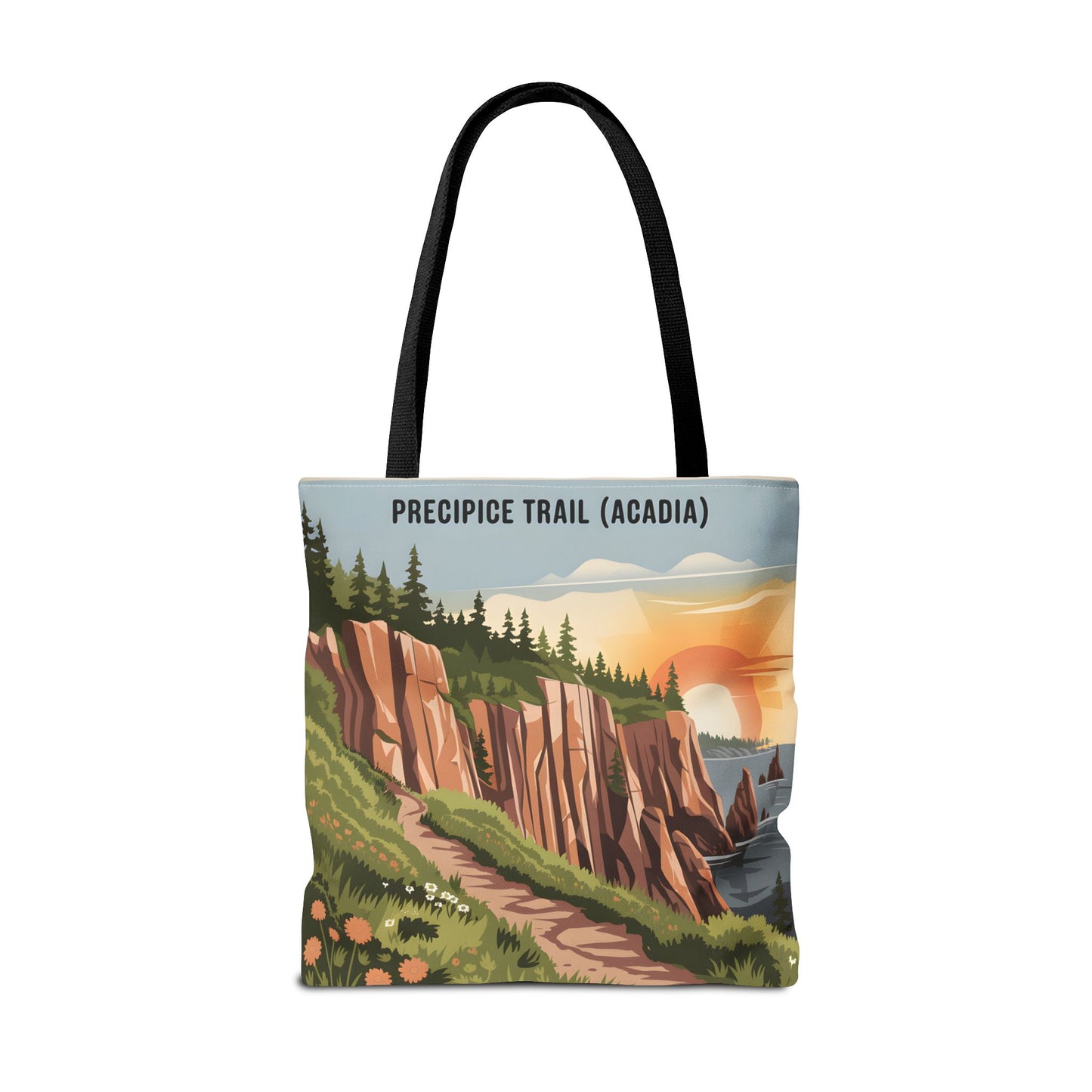 Precipice Trail Acadia National Park All Over Print Tote Bag Nature Design
