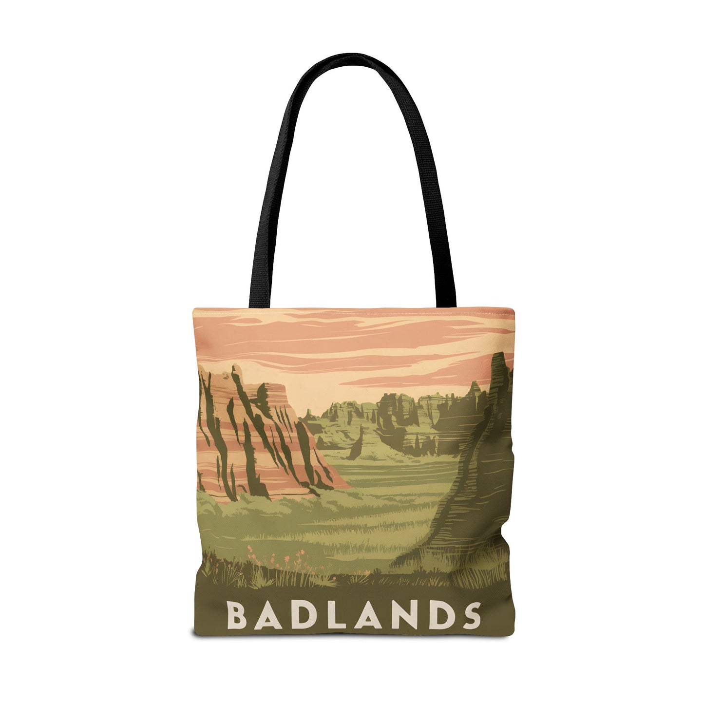 Badlands National Park All Over Print Tote Bag Eco-Friendly Travel Accessory