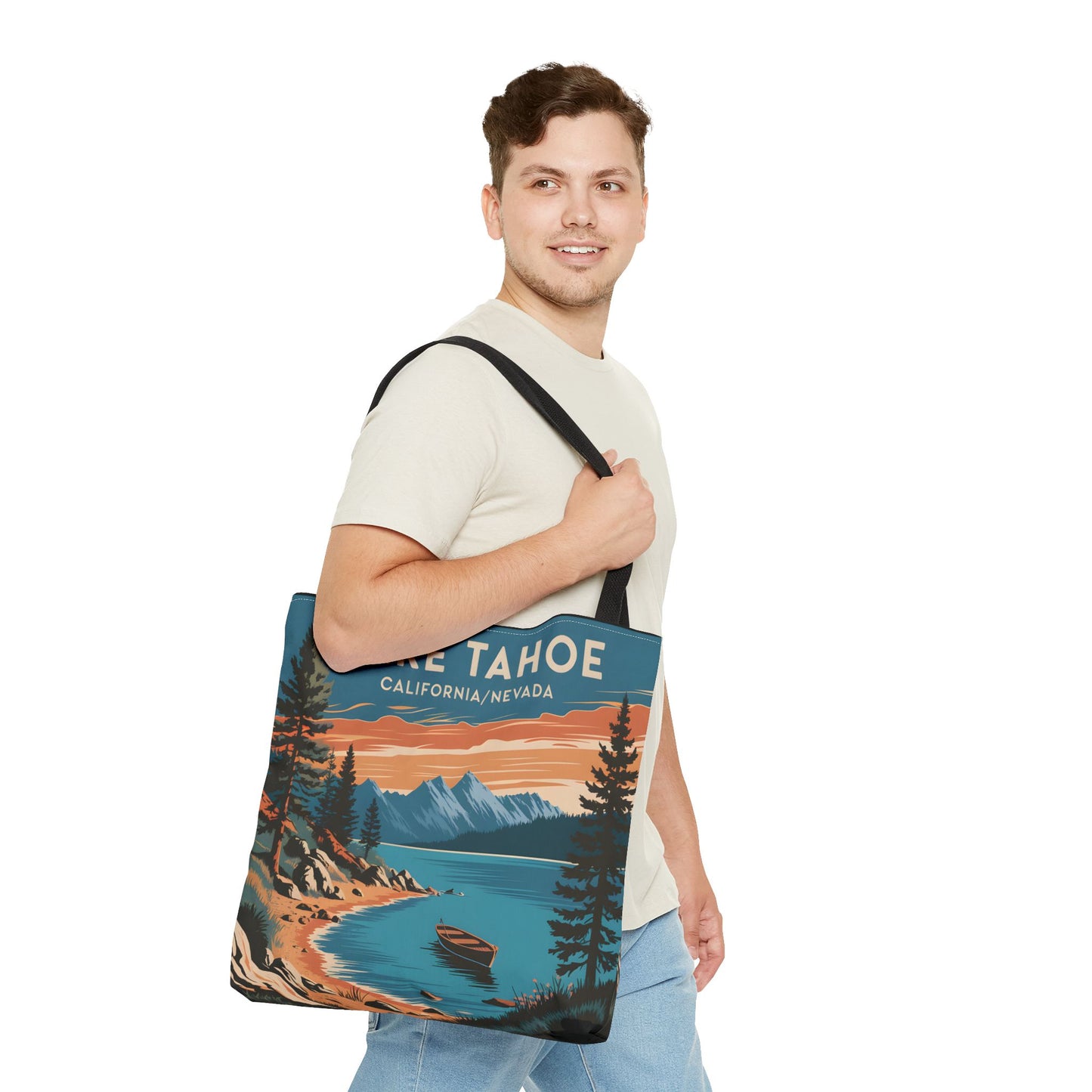 Lake Tahoe California Nevada All Over Print Tote Bag Outdoor Adventure Gift