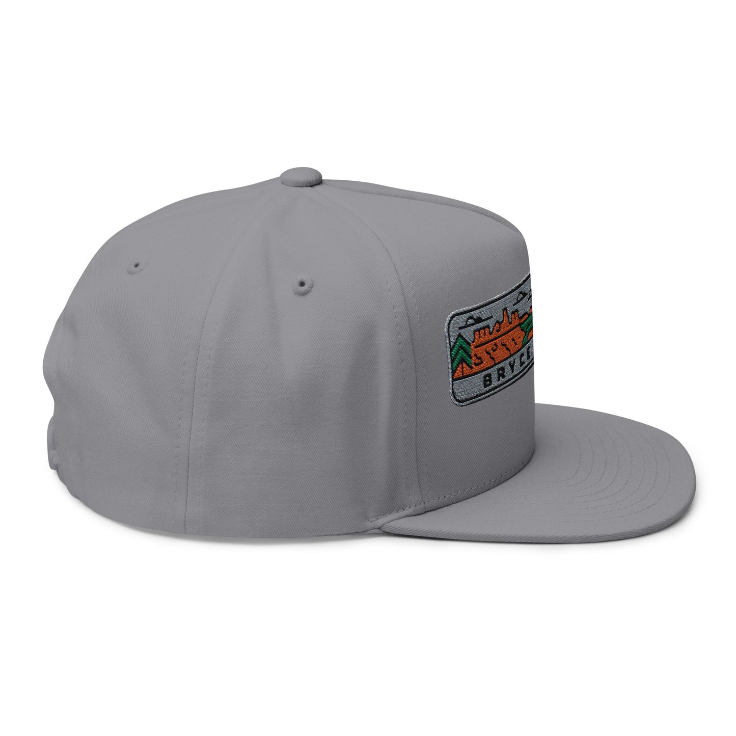 Bryce Canyon Embroidered Flat Bill Cap Outdoor Hiking Hat