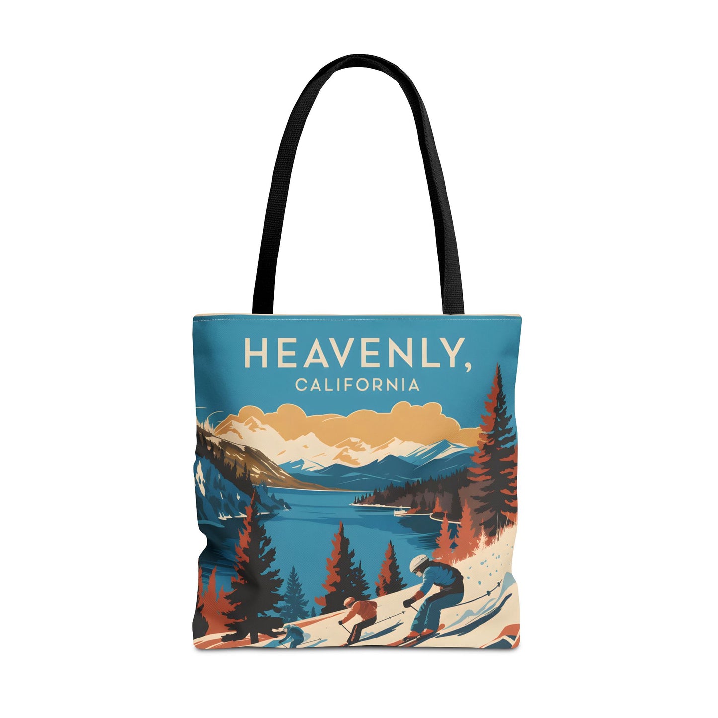 Heavenly Tote Bag All Over Print California Ski Resort Lake Mountain Travel