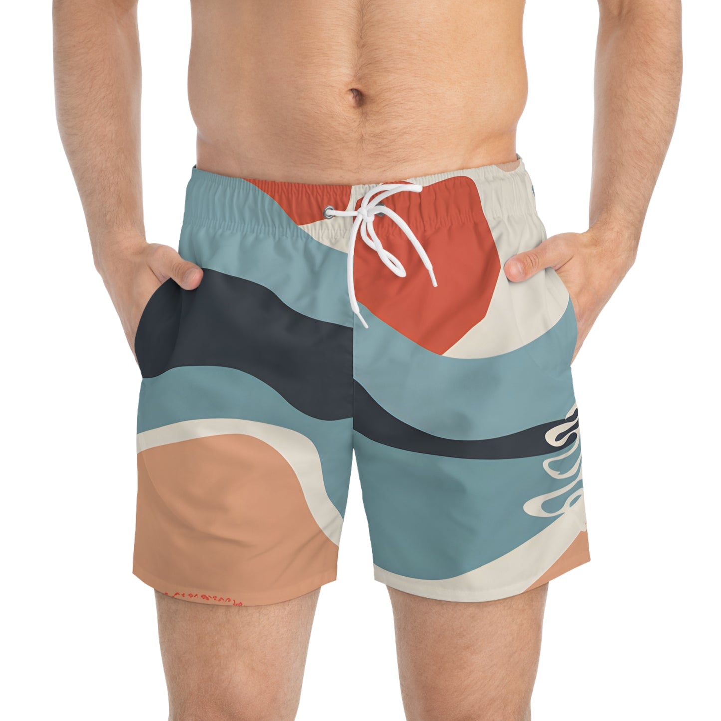 Tide Fade Men Swim Trunks Beachwear Summer Shorts Swimwear