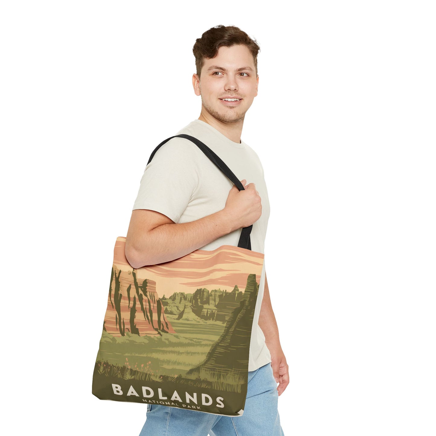 Badlands National Park All Over Print Tote Bag Eco-Friendly Travel Accessory